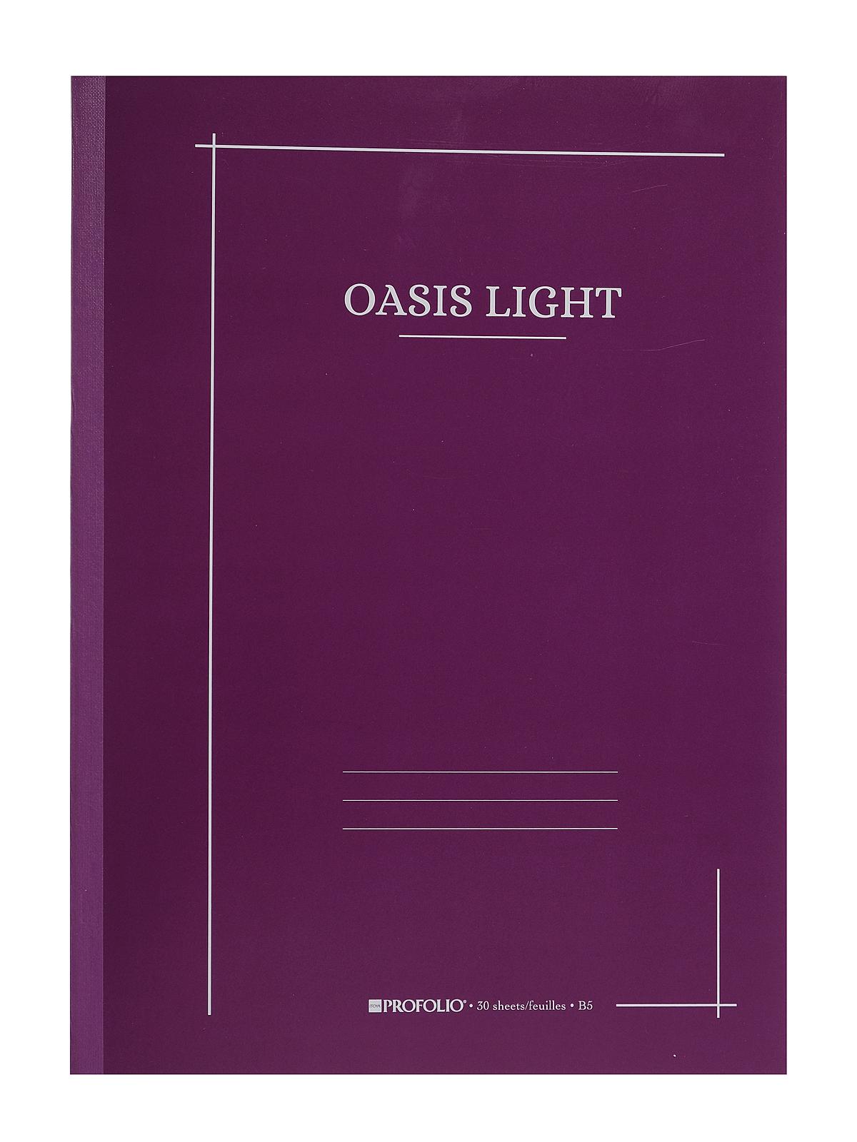 Profolio Oasis Light Notebooks 7 in. x 9.9 in. grape 30 pages