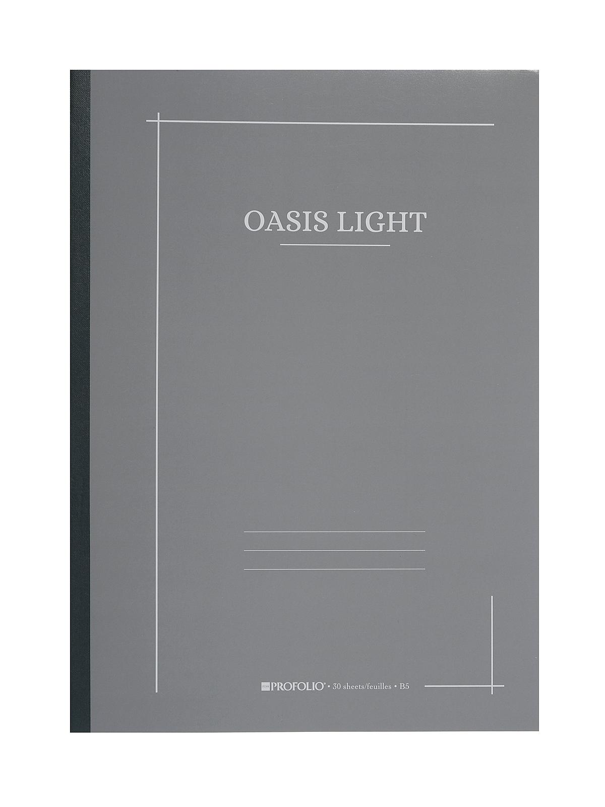 Profolio Oasis Light Notebooks 7 In. X 9.9 In. Thundercloud 30 Pages
