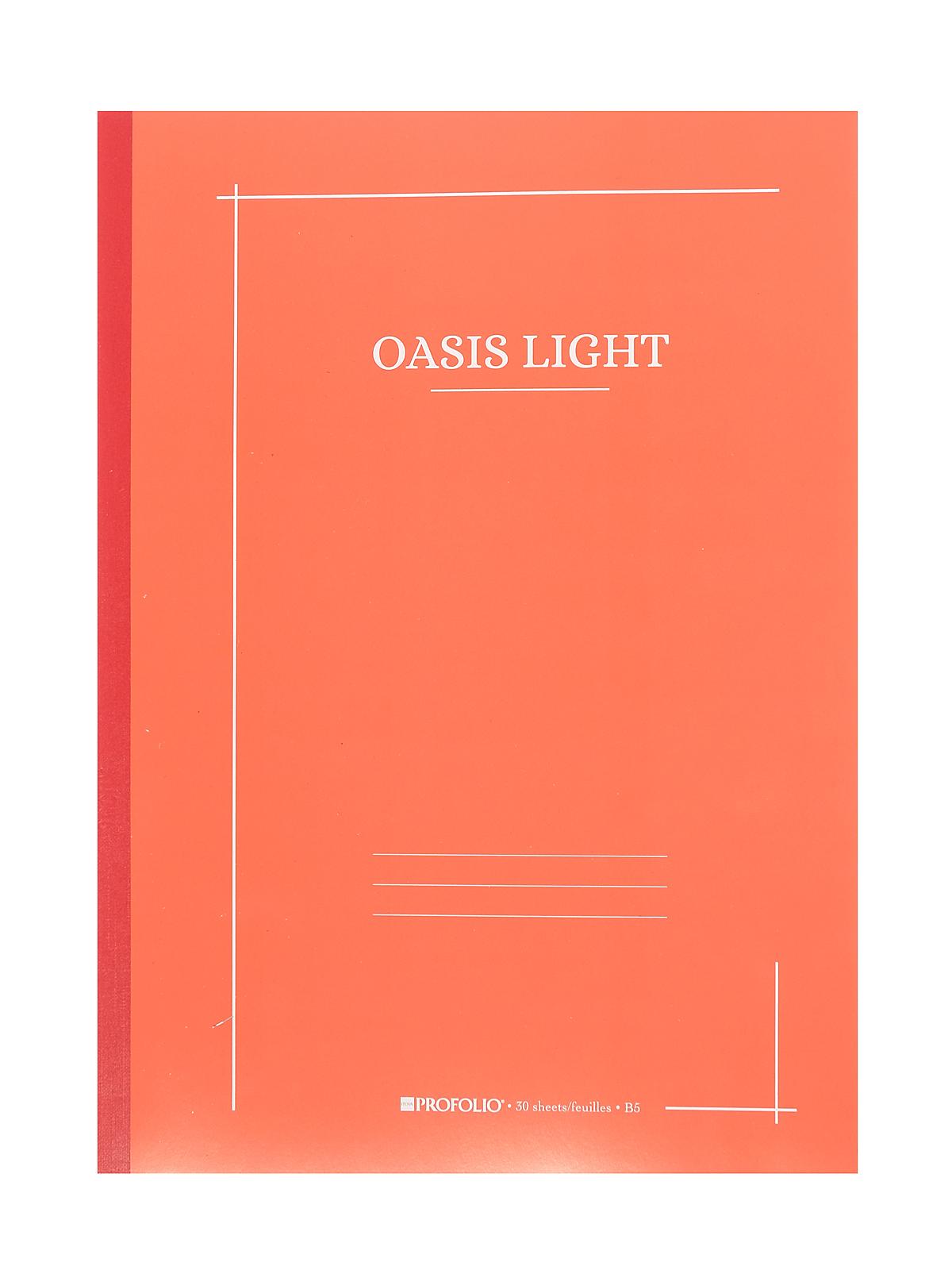 Profolio Oasis Light Notebooks 7 In. X 9.9 In. Tomato 30 Pages