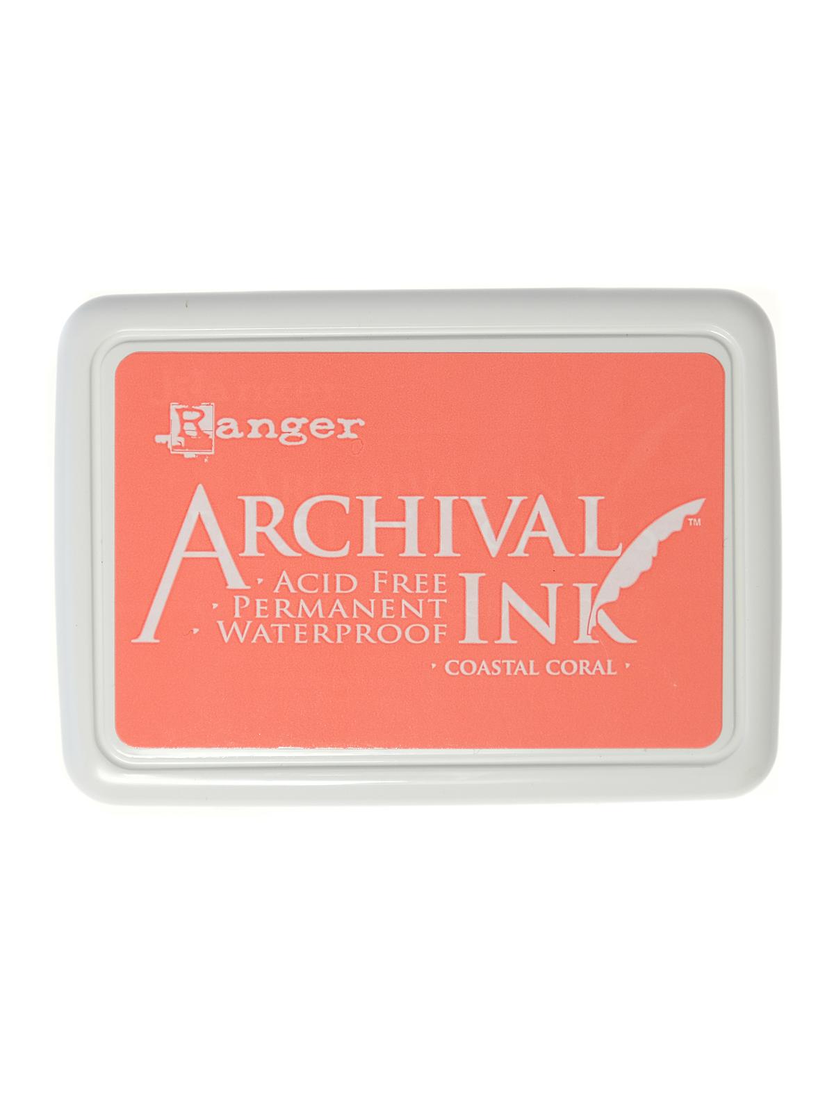 Archival Ink coastal coral 2 1 2 in. x 3 3 4 in. pad