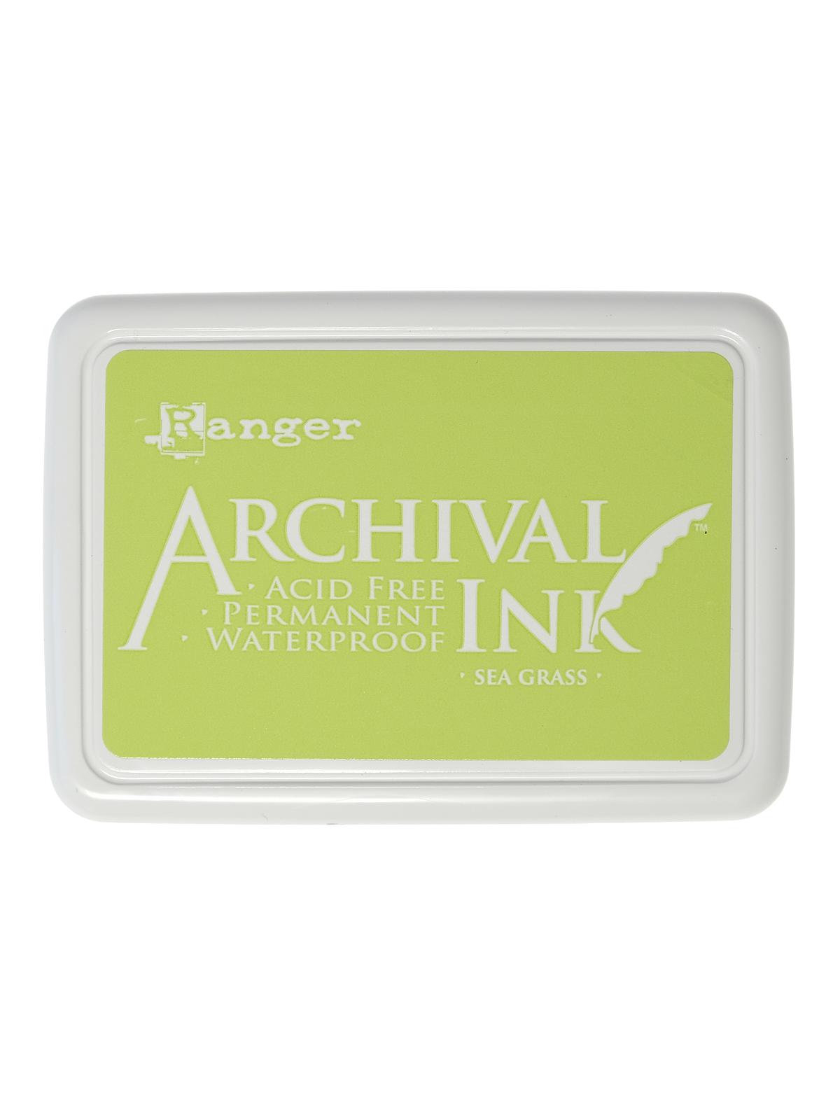 Archival Ink sea grass 2 1 2 in. x 3 3 4 in. pad