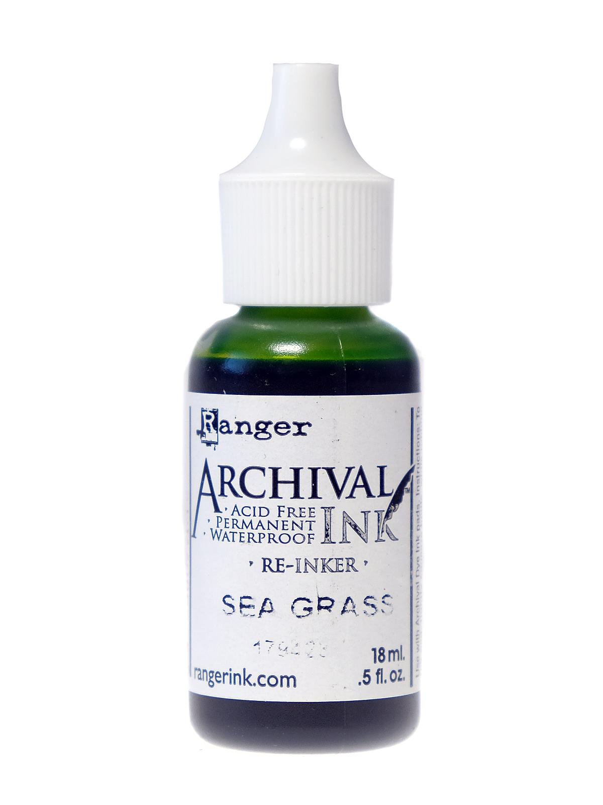 Archival Ink sea grass 0.5 oz. re-inker bottle