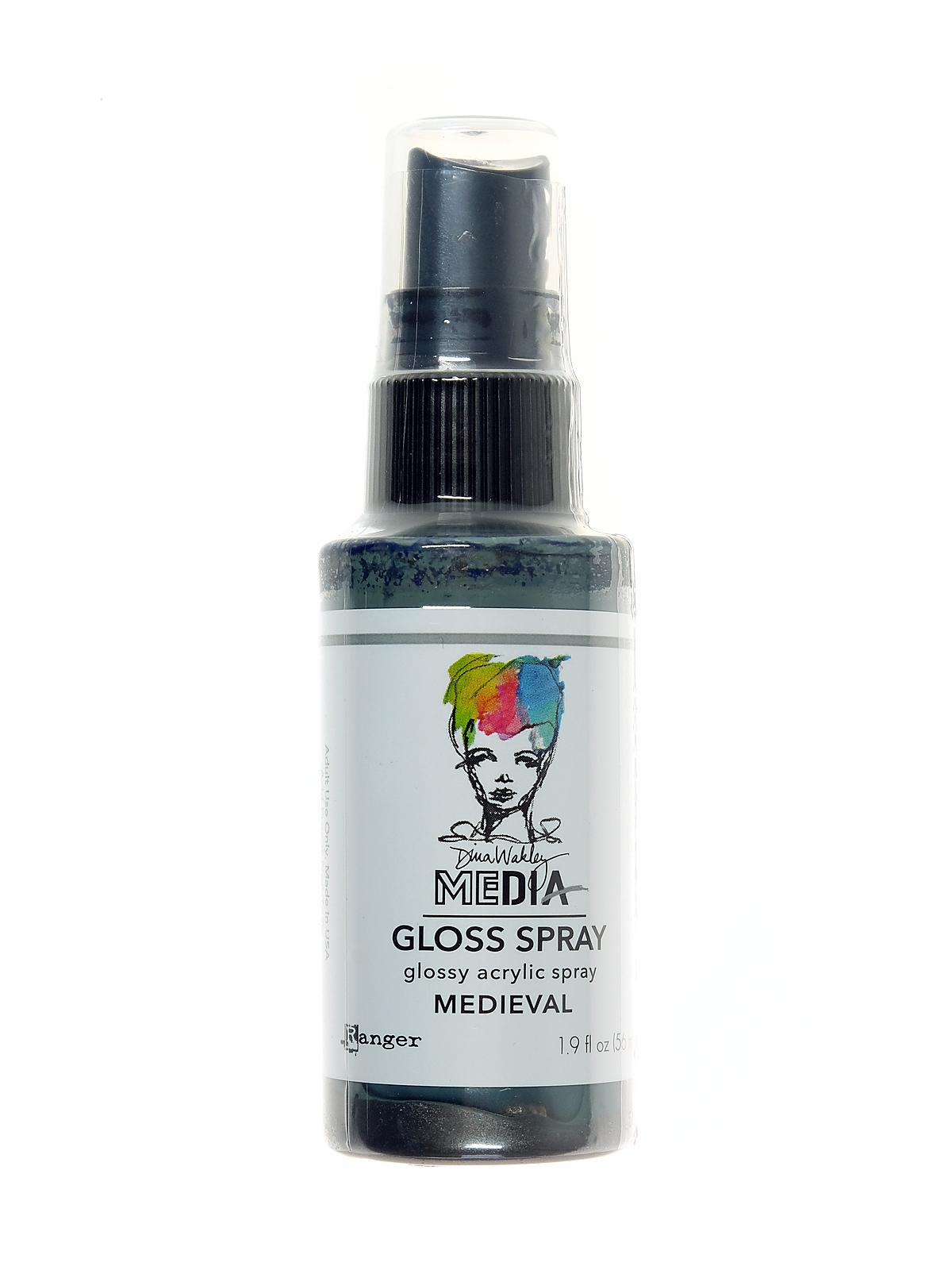 Dina Wakley Media Gloss Spray 1.9 fl. oz. bottle medieval