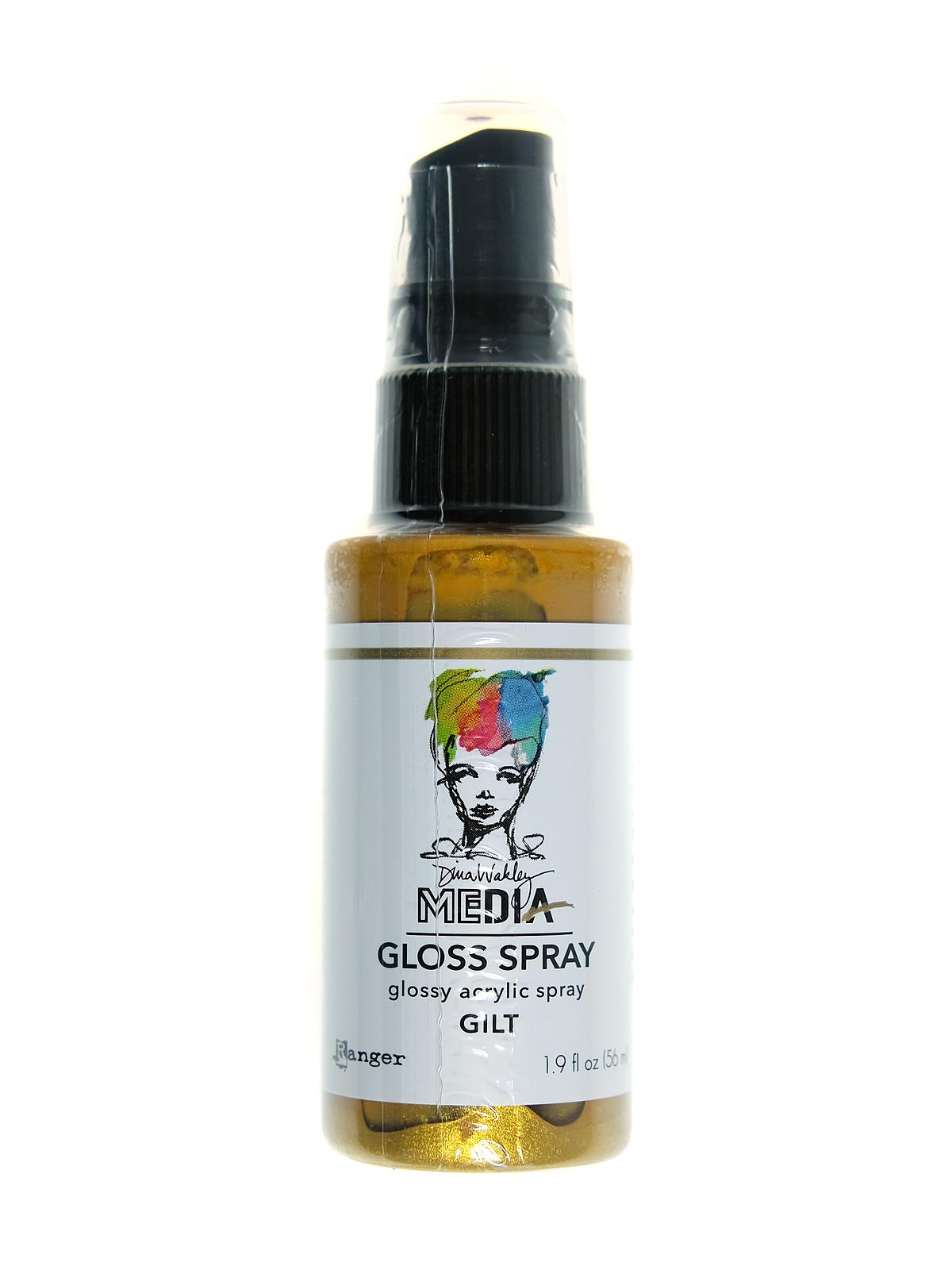Dina Wakley Media Gloss Spray 1.9 fl. oz. bottle gilt