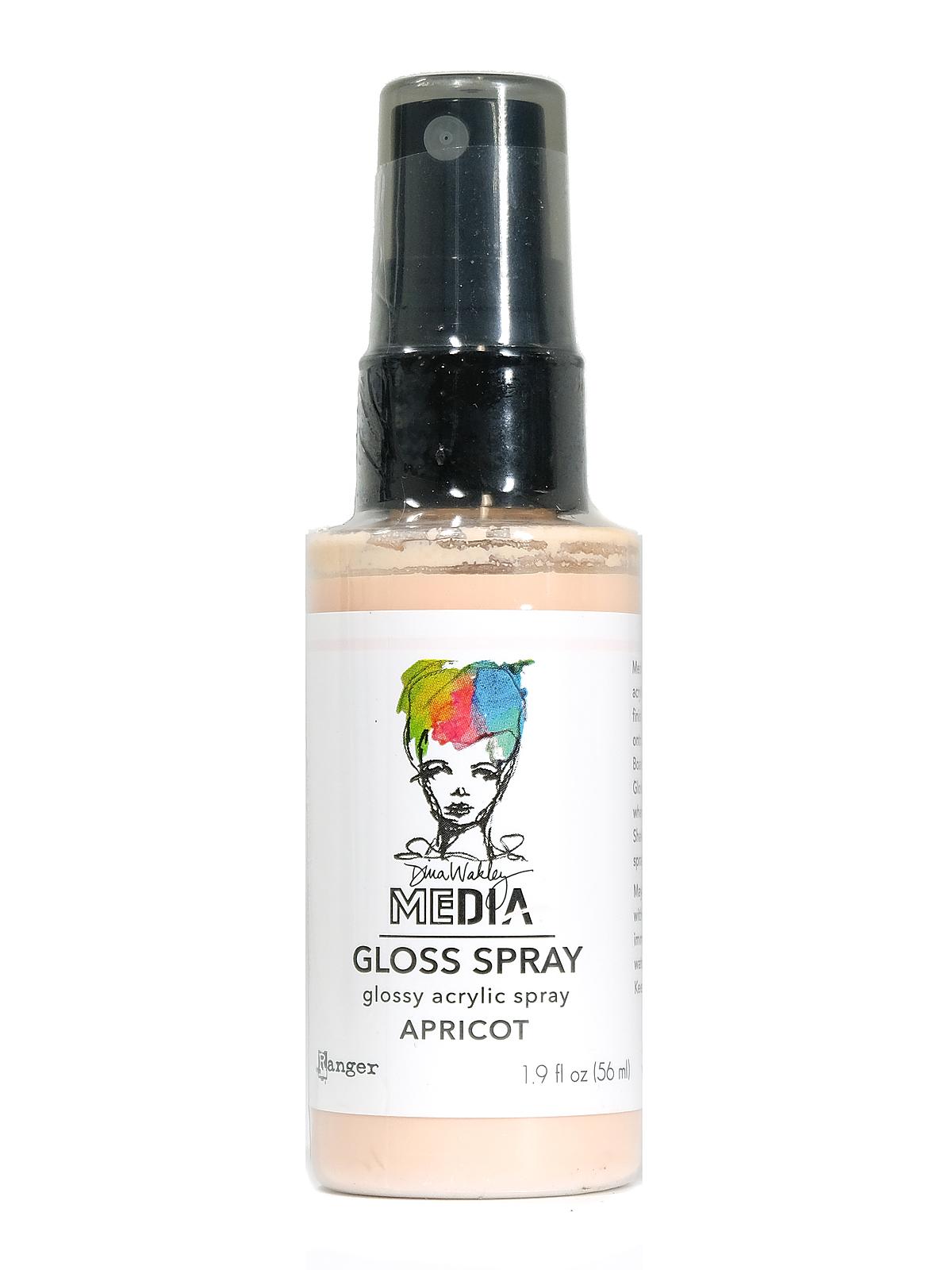 Dina Wakley Media Gloss Spray 1.9 fl. oz. bottle apricot