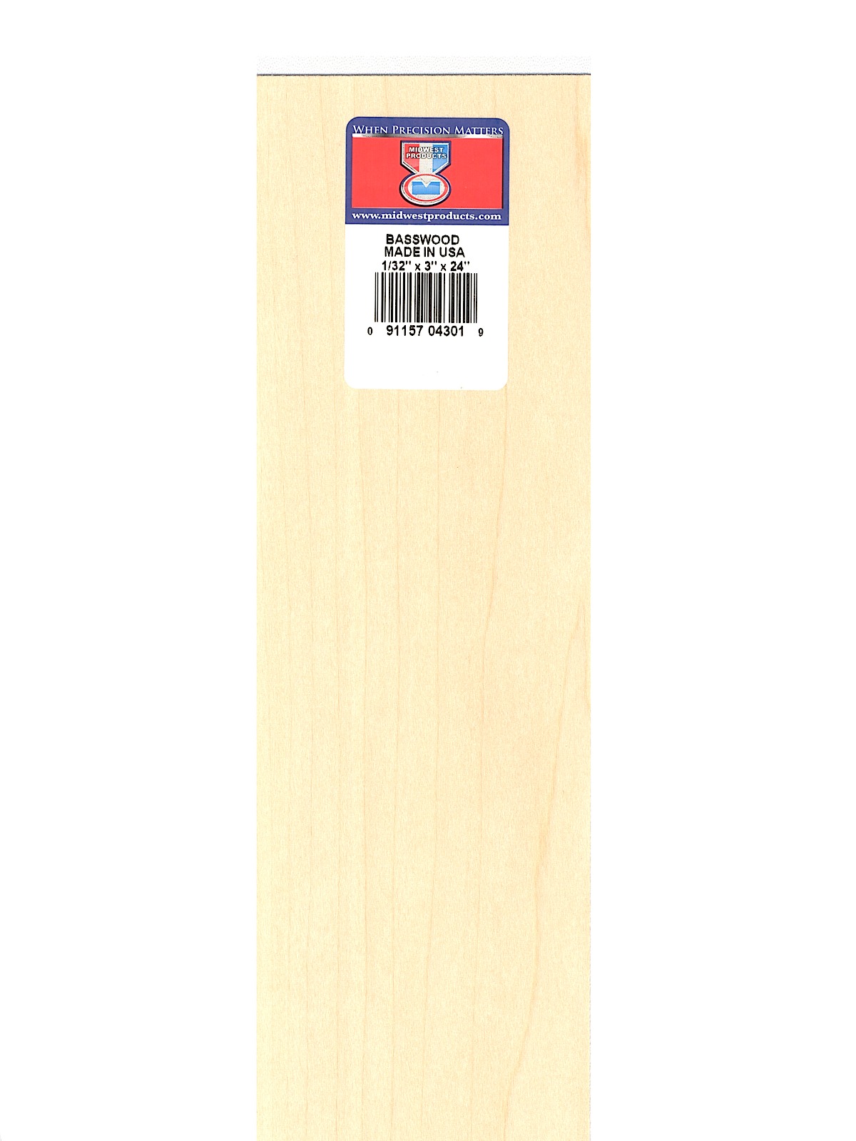 Basswood Sheets 3 32 in. 3 in. x 24 in.