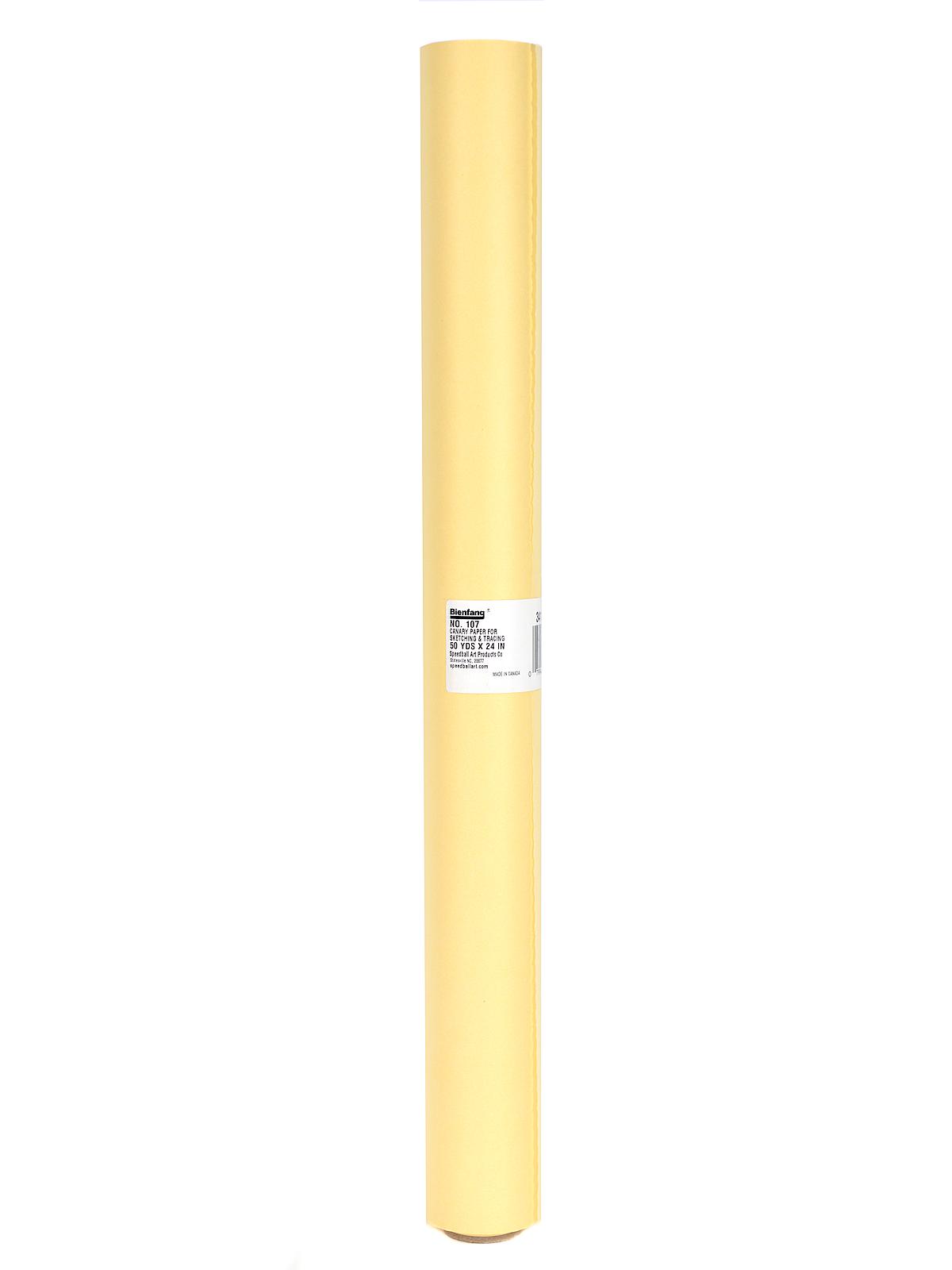 No. 107 Canary Sketching Paper Rolls 24 in. x 50 yd.