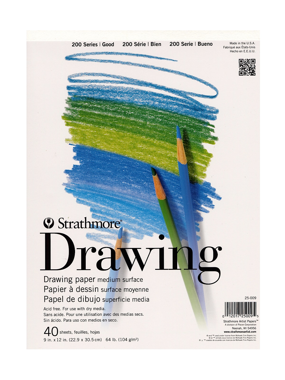 Student Art Drawing Paper Pad 9 in. x 12 in. pad