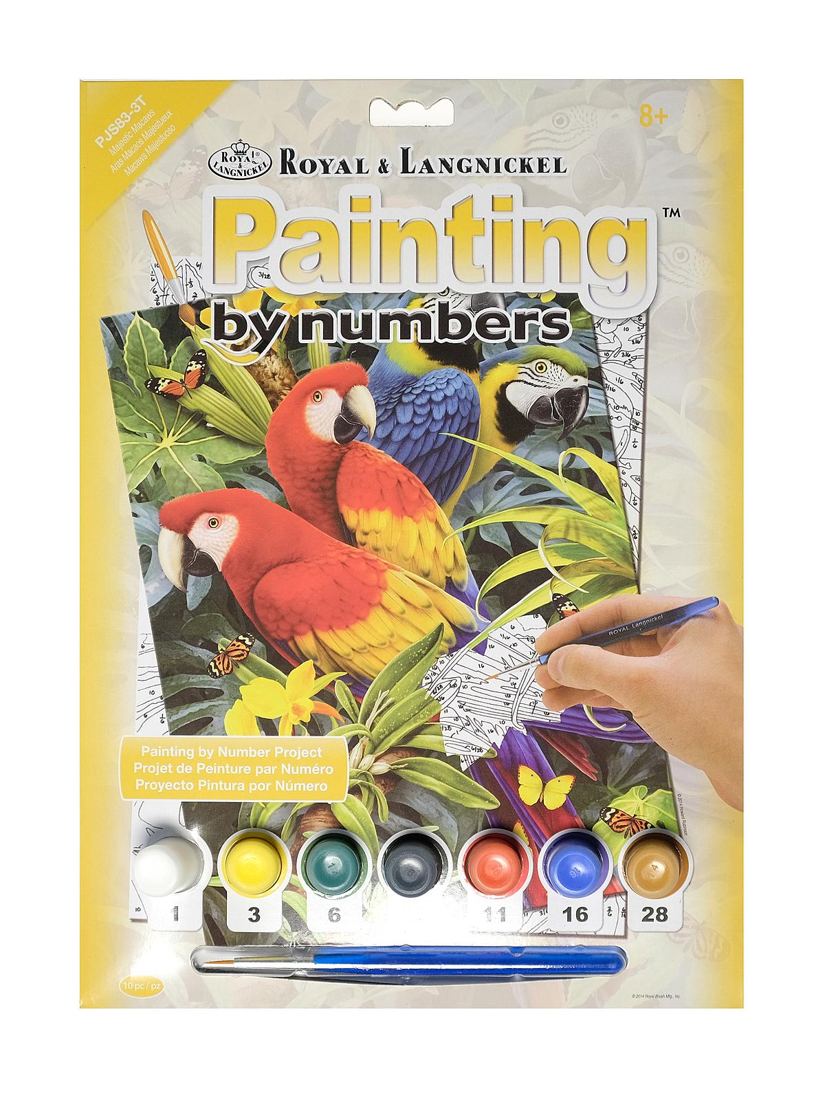 Painting By Number Junior small Majestic Macaws
