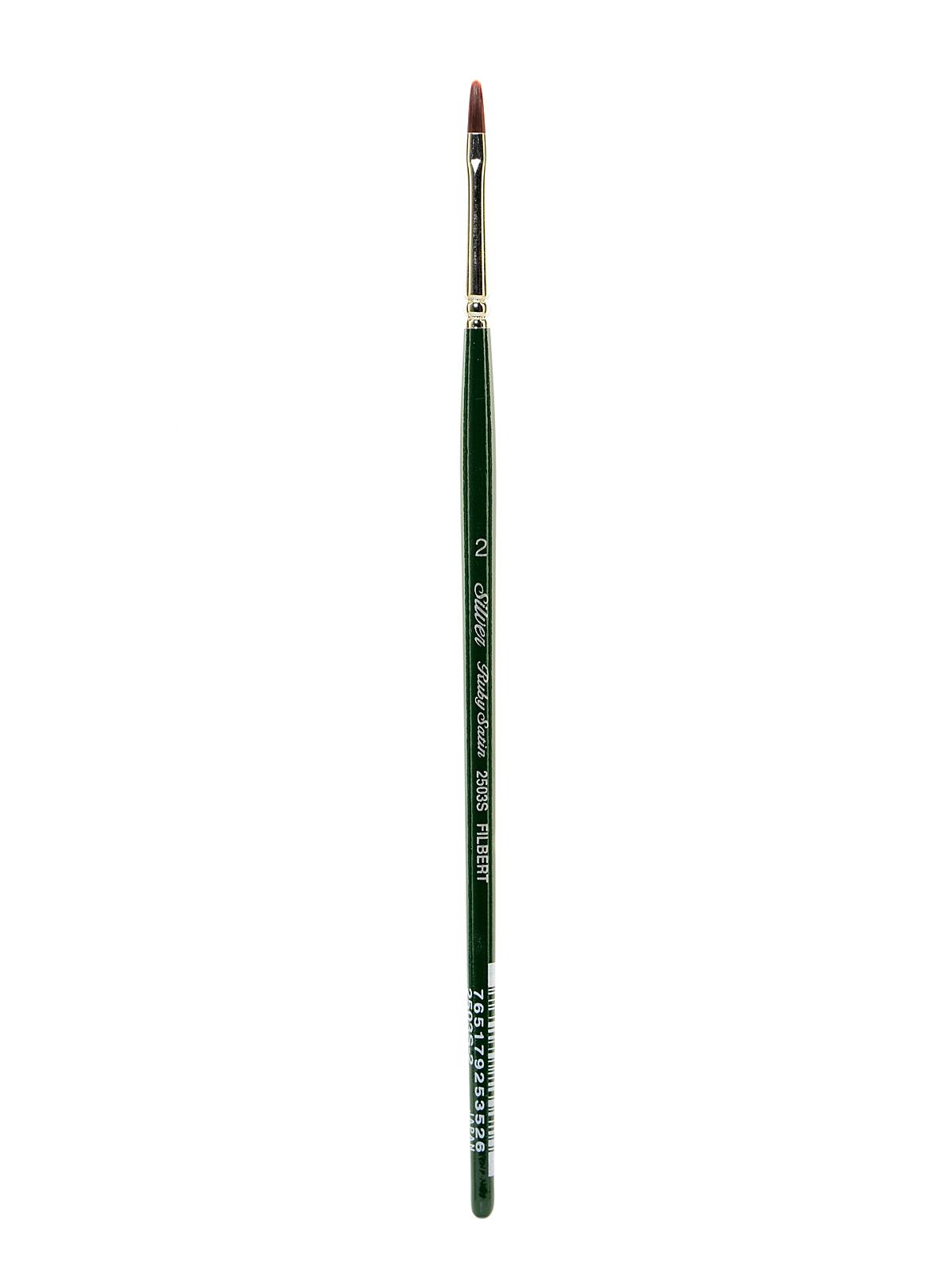Ruby Satin Series Synthetic Brushes Short Handle 2 filbert 2503S