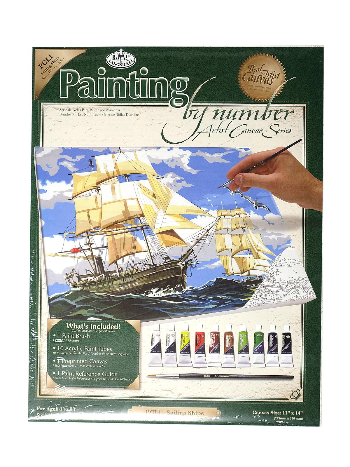 Painting By Number Artist Canvas large sailing ships