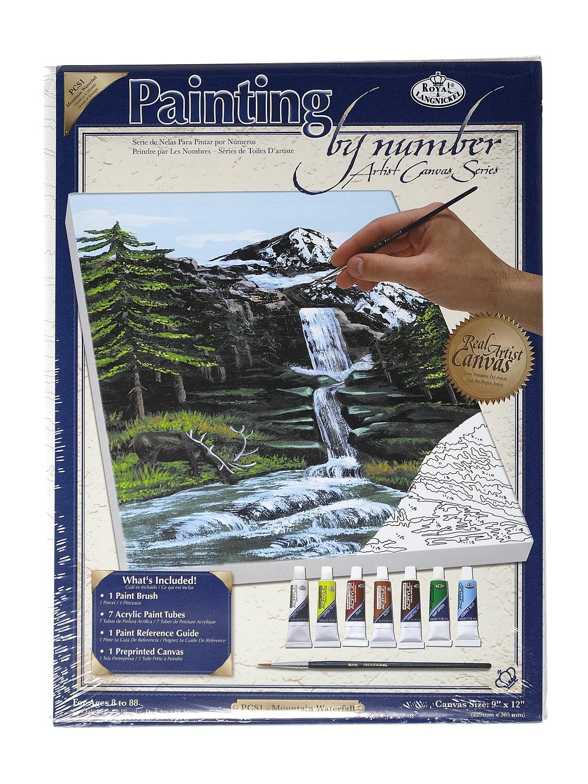 Painting By Number Artist Canvas small Mountain Water