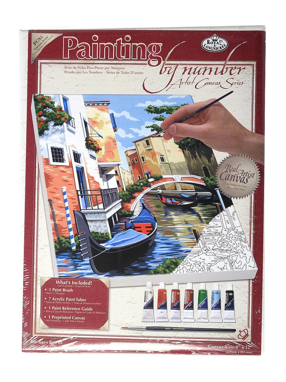 Painting By Number Artist Canvas small Venetian Scene