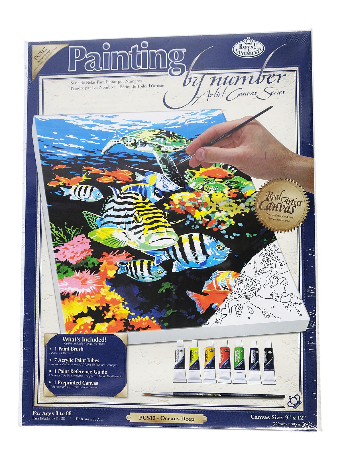 Painting By Number Artist Canvas small Ocean Deep