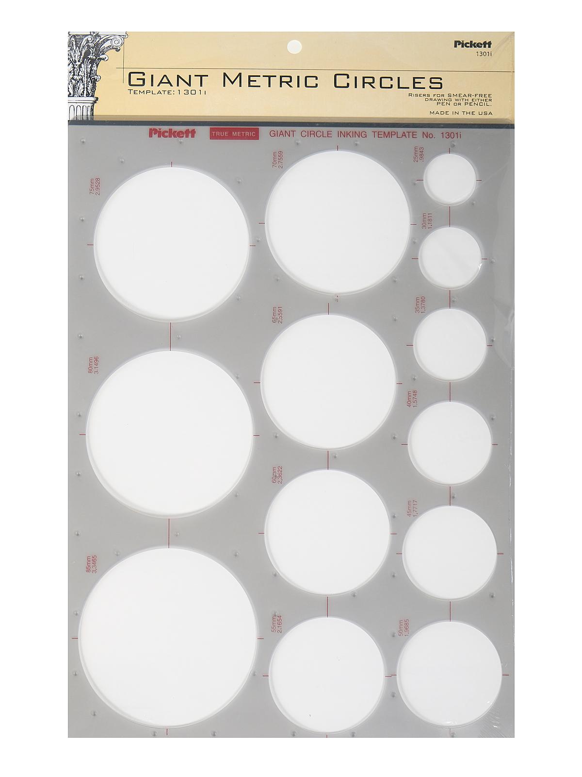 General Purpose Drafting Templates giant metric circles