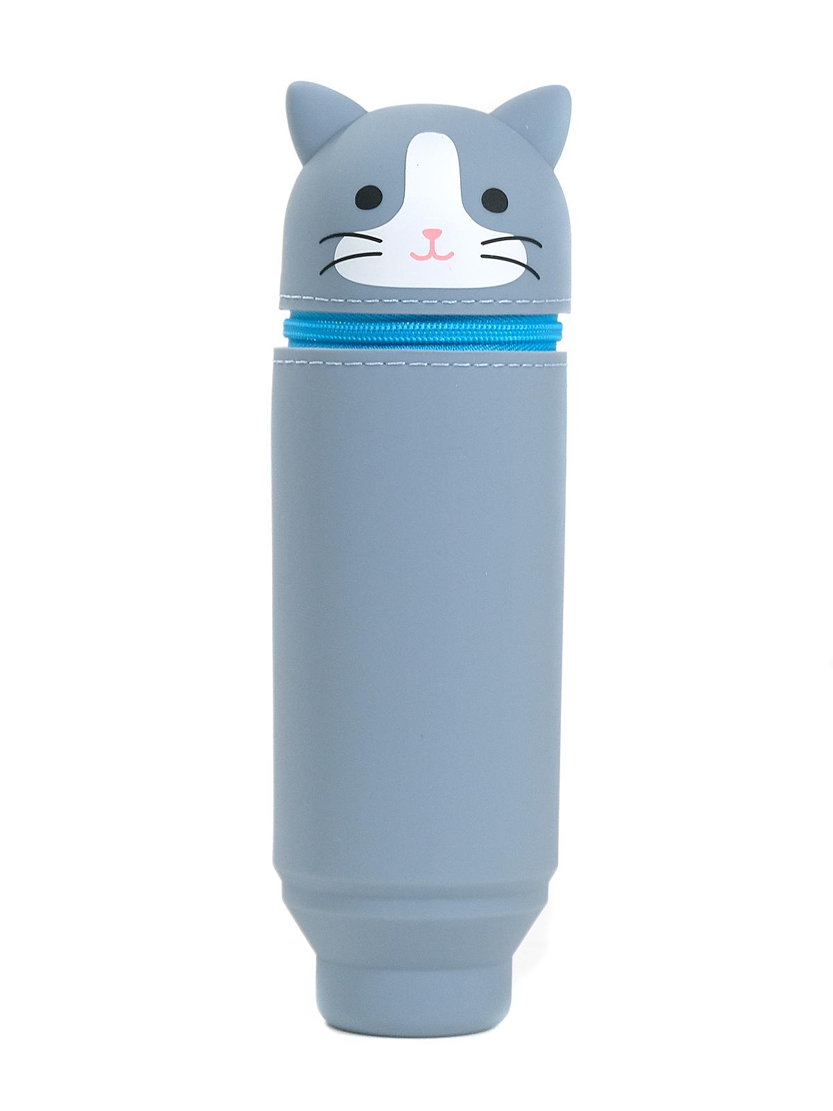 Stand-Up Pen Cases gray cat
