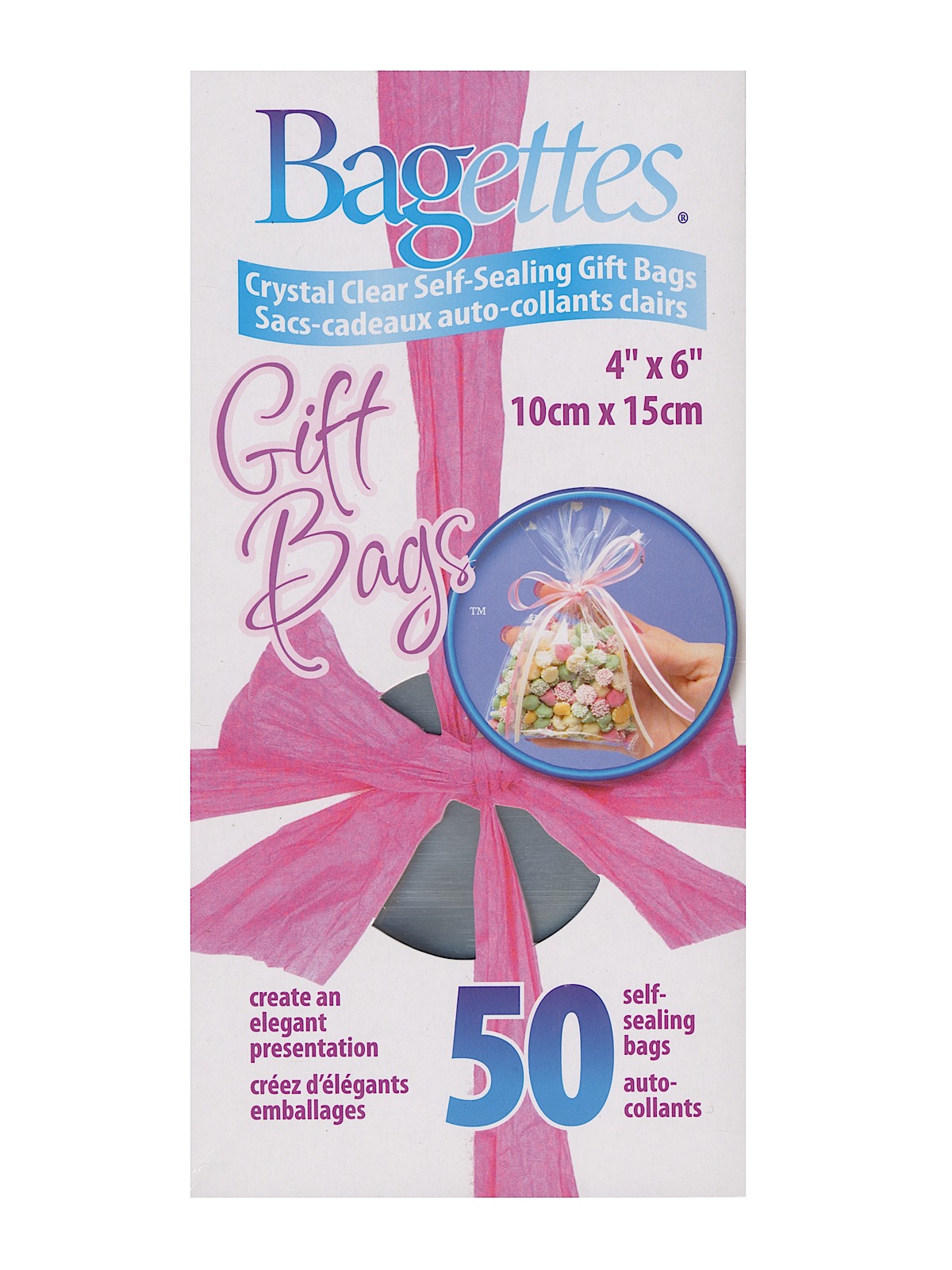Bagettes Gift Bags 4 in. x 6 in. box of 50