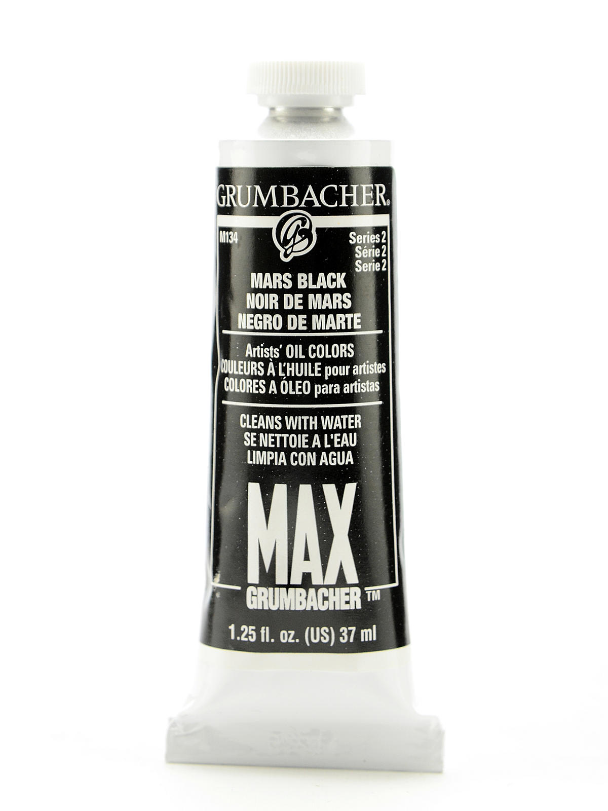 Max Water Miscible Oil Colors mars black 1.25 oz.
