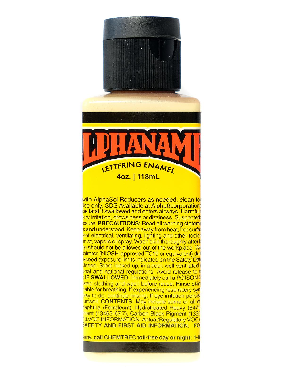 Alphanamel Lettering Enamel alpha ivory 4 oz.
