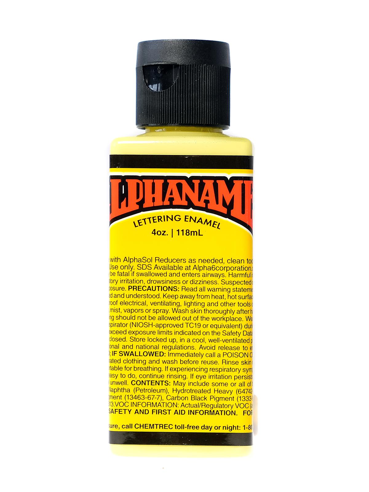 Alphanamel Lettering Enamel Lemon Sherbert 4 Oz.