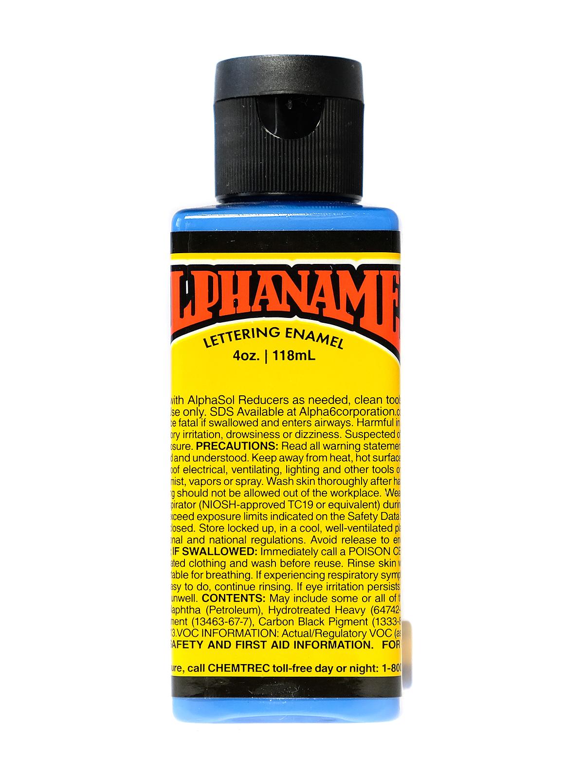 Alphanamel Lettering Enamel light blue 4 oz.