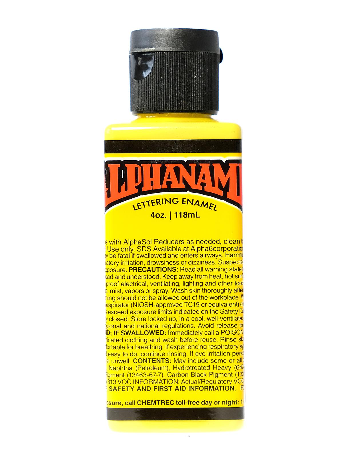Alphanamel Lettering Enamel liquid sunshine 4 oz.