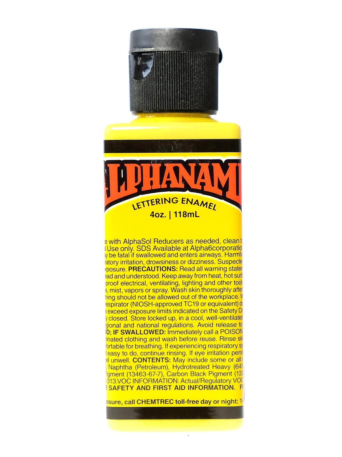 Alphanamel Lettering Enamel Liquid Sunshine 4 Oz.