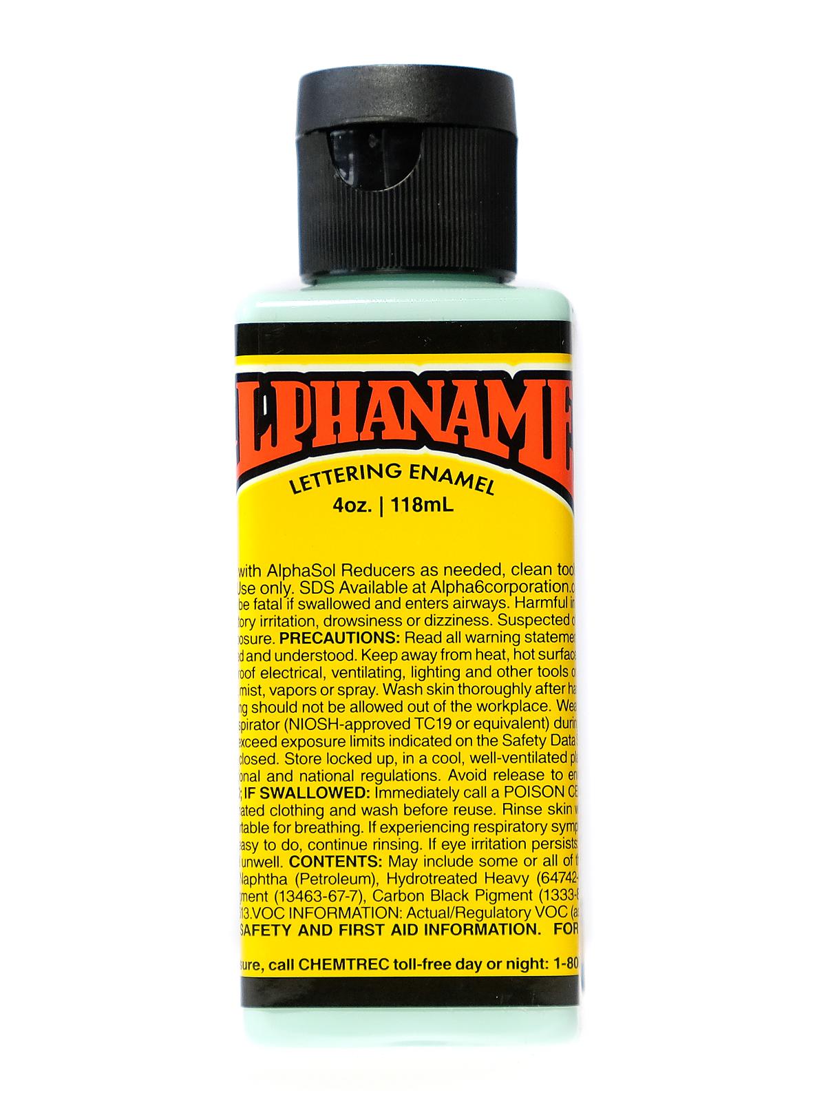 Alphanamel Lettering Enamel mint 4 oz.