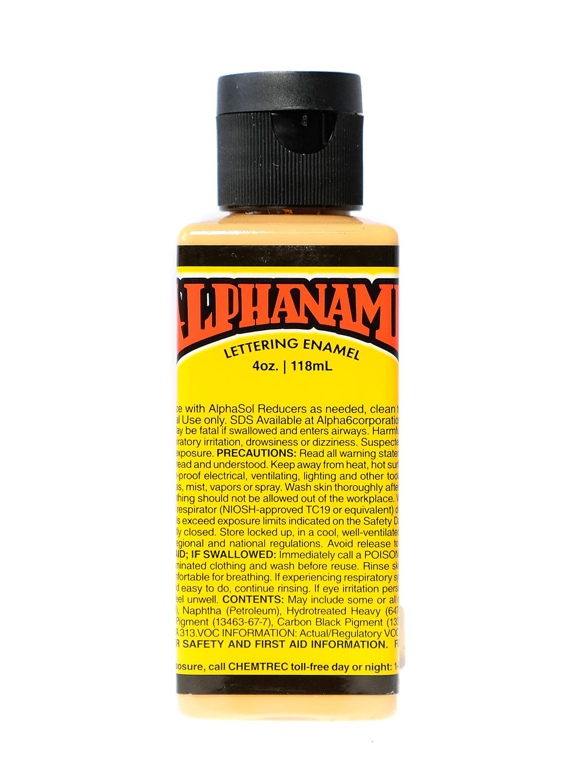 Alphanamel Lettering Enamel Orange Sherbert 4 oz.
