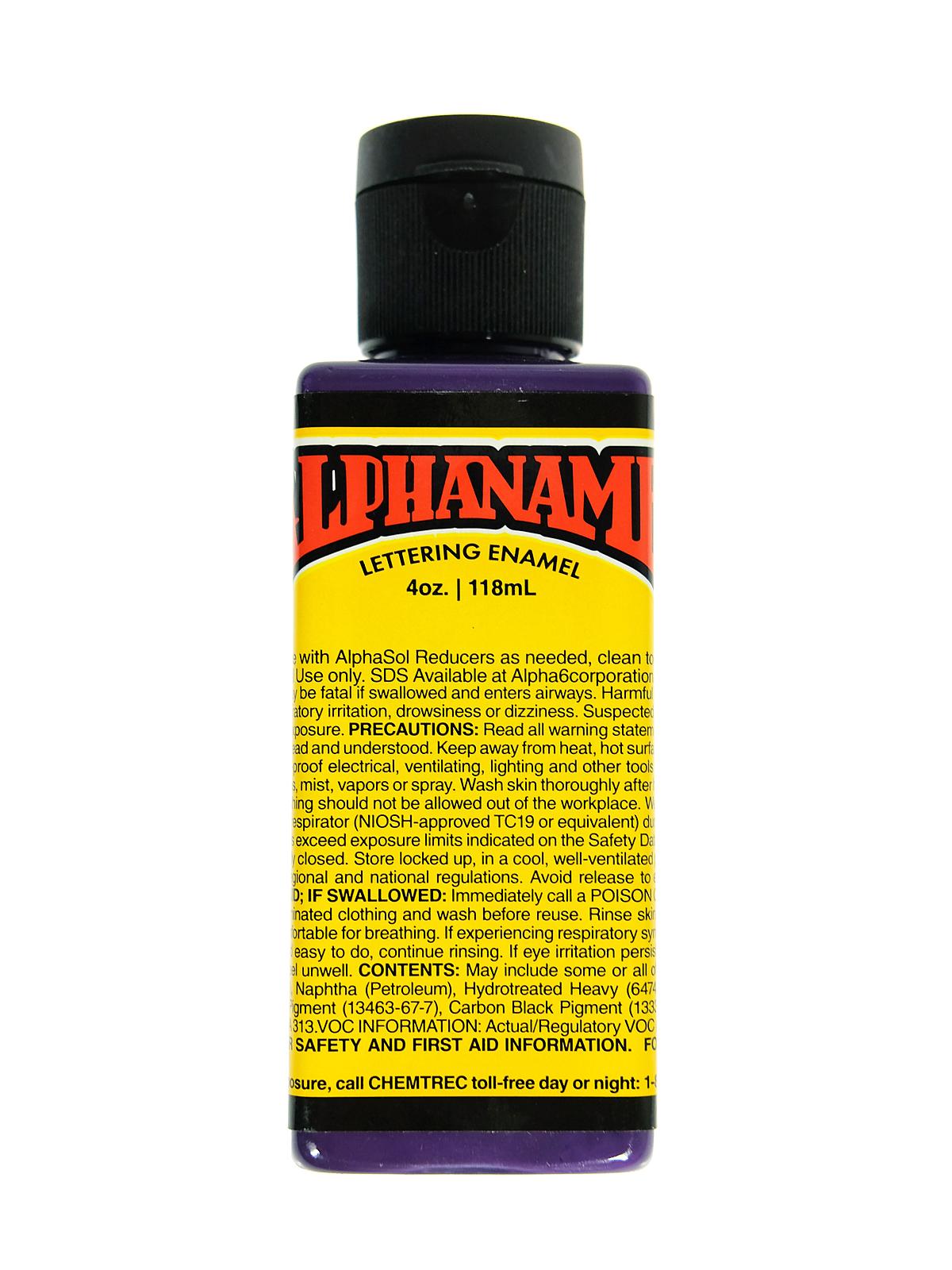 Alphanamel Lettering Enamel Violet 4 Oz.