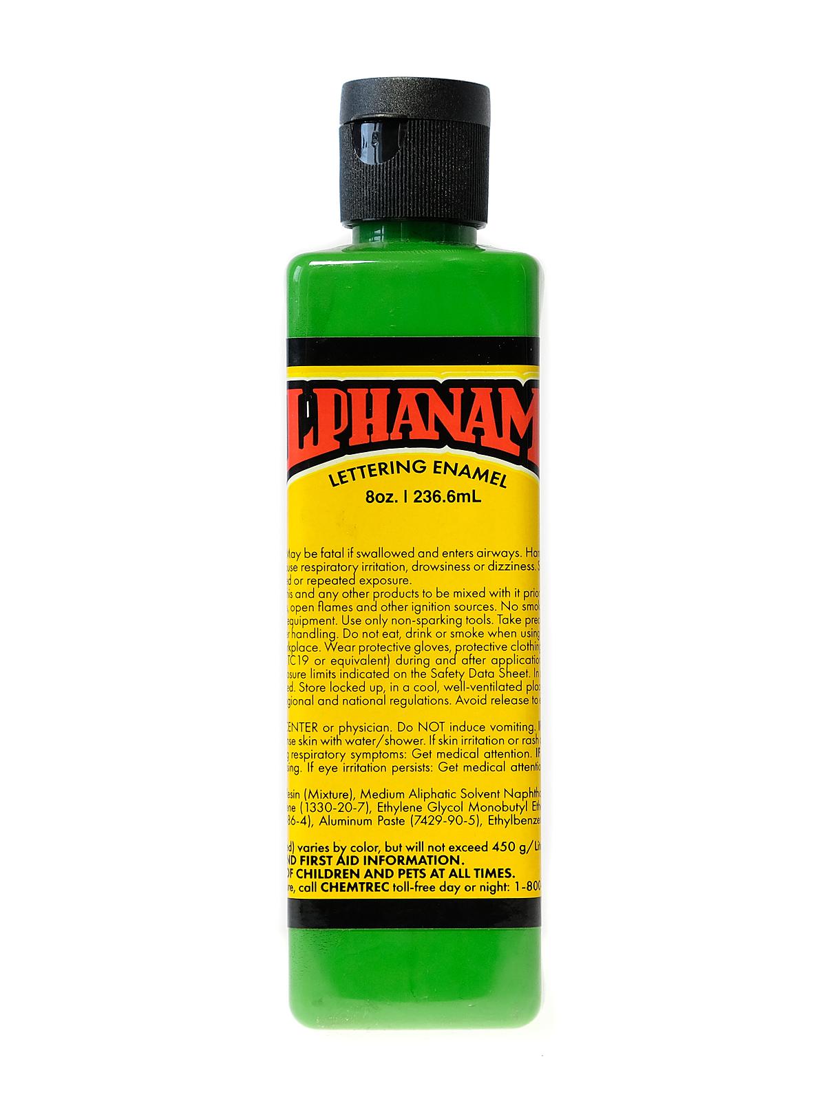 Alphanamel Lettering Enamel monster green 8 oz.