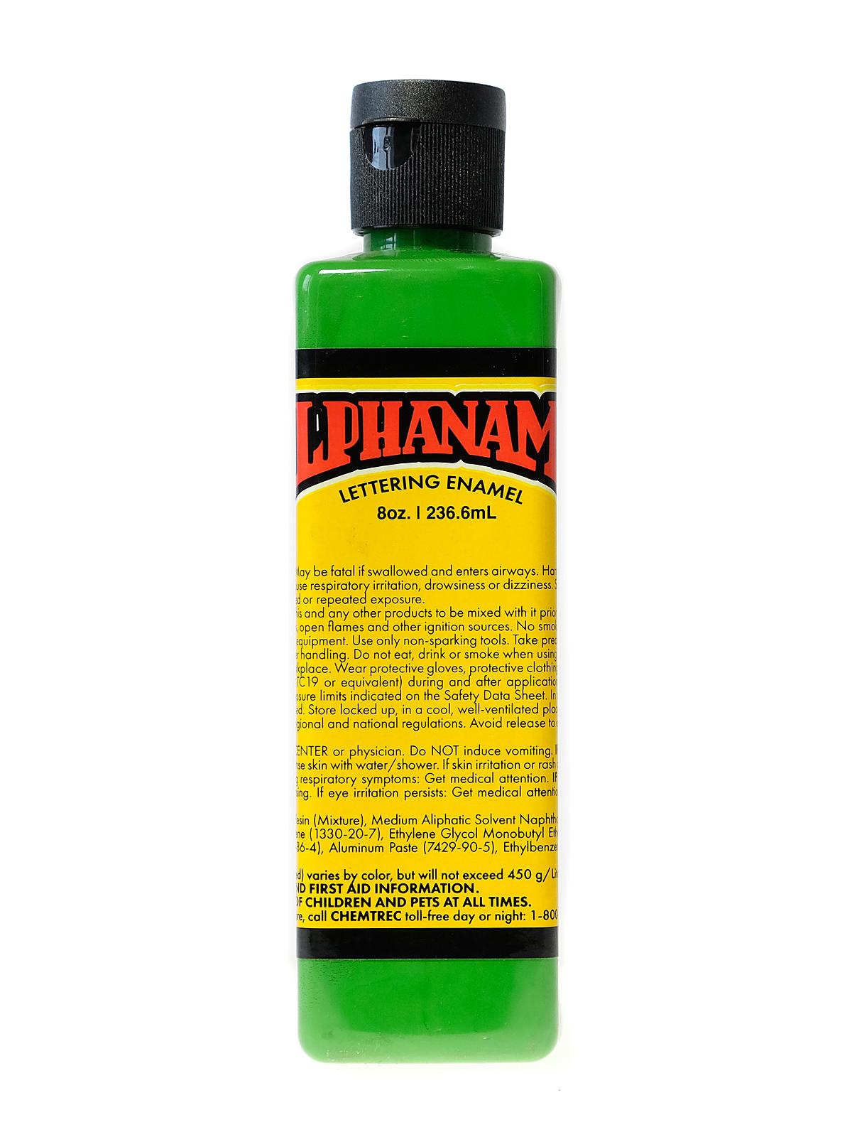 Alphanamel Lettering Enamel Monster Green 8 Oz.