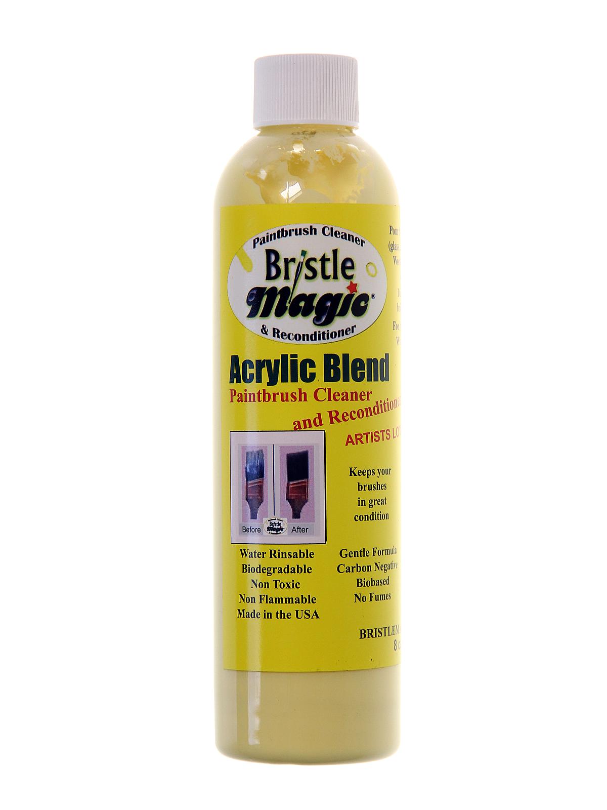 Acrylic Blend Paintbrush Cleaner & Reconditioner 8 Oz. Bottle