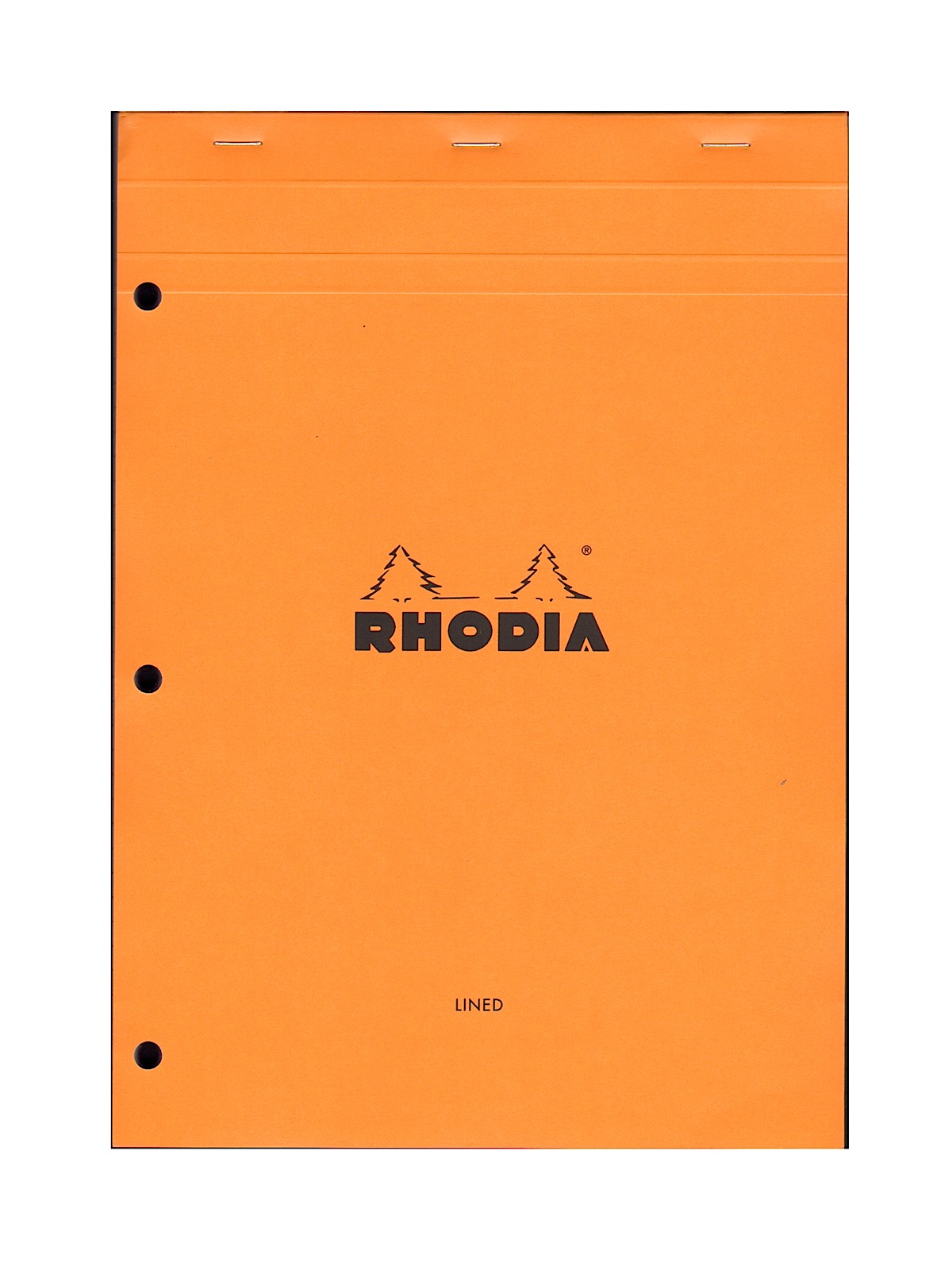 Classic French Paper Pads Ruled With Margin, 3-hole Punched 8 1 4 In. X 11 3 4 In. Orange
