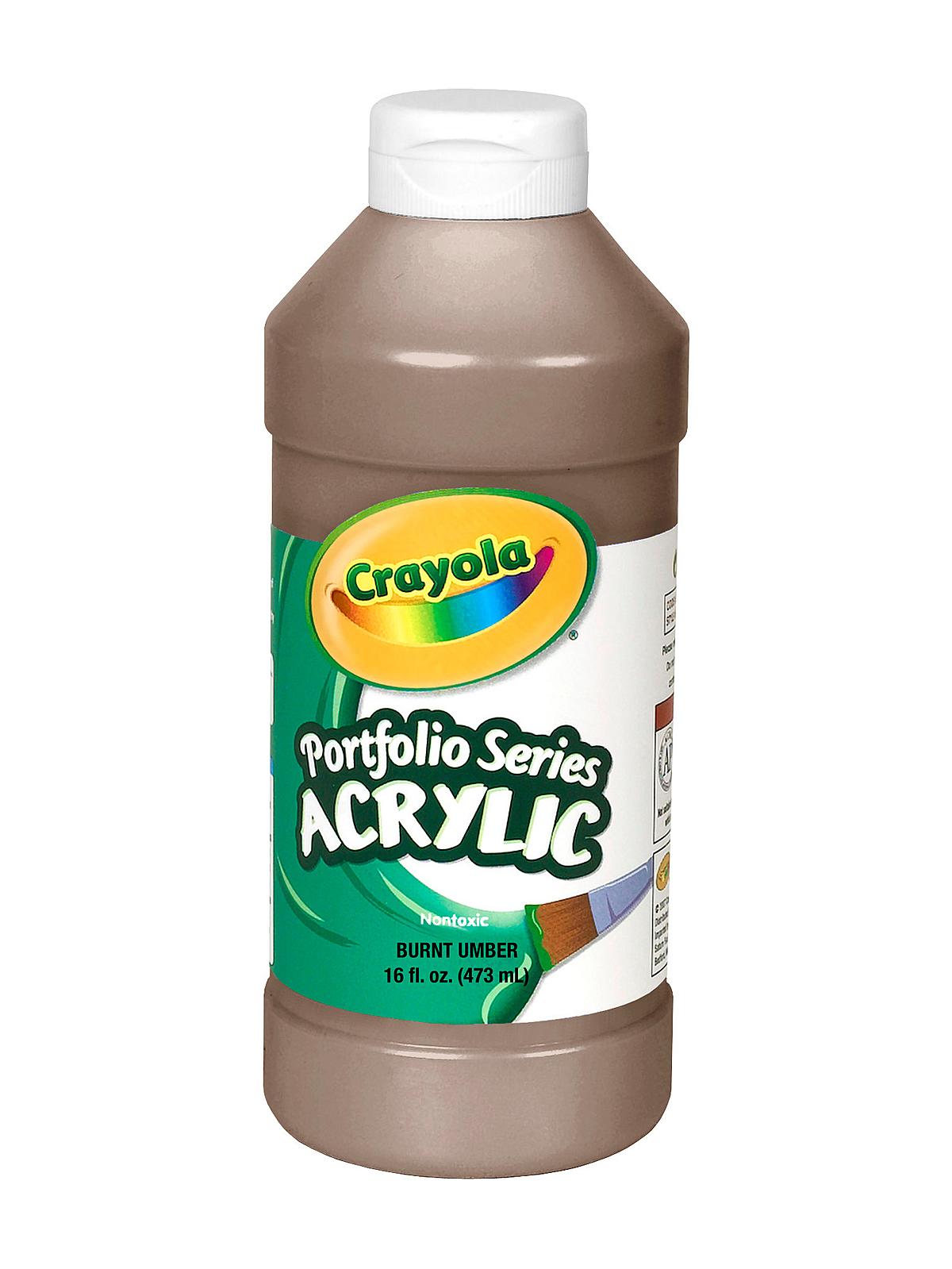 Portfolio Series Acrylic Paint burnt umber 16 oz.