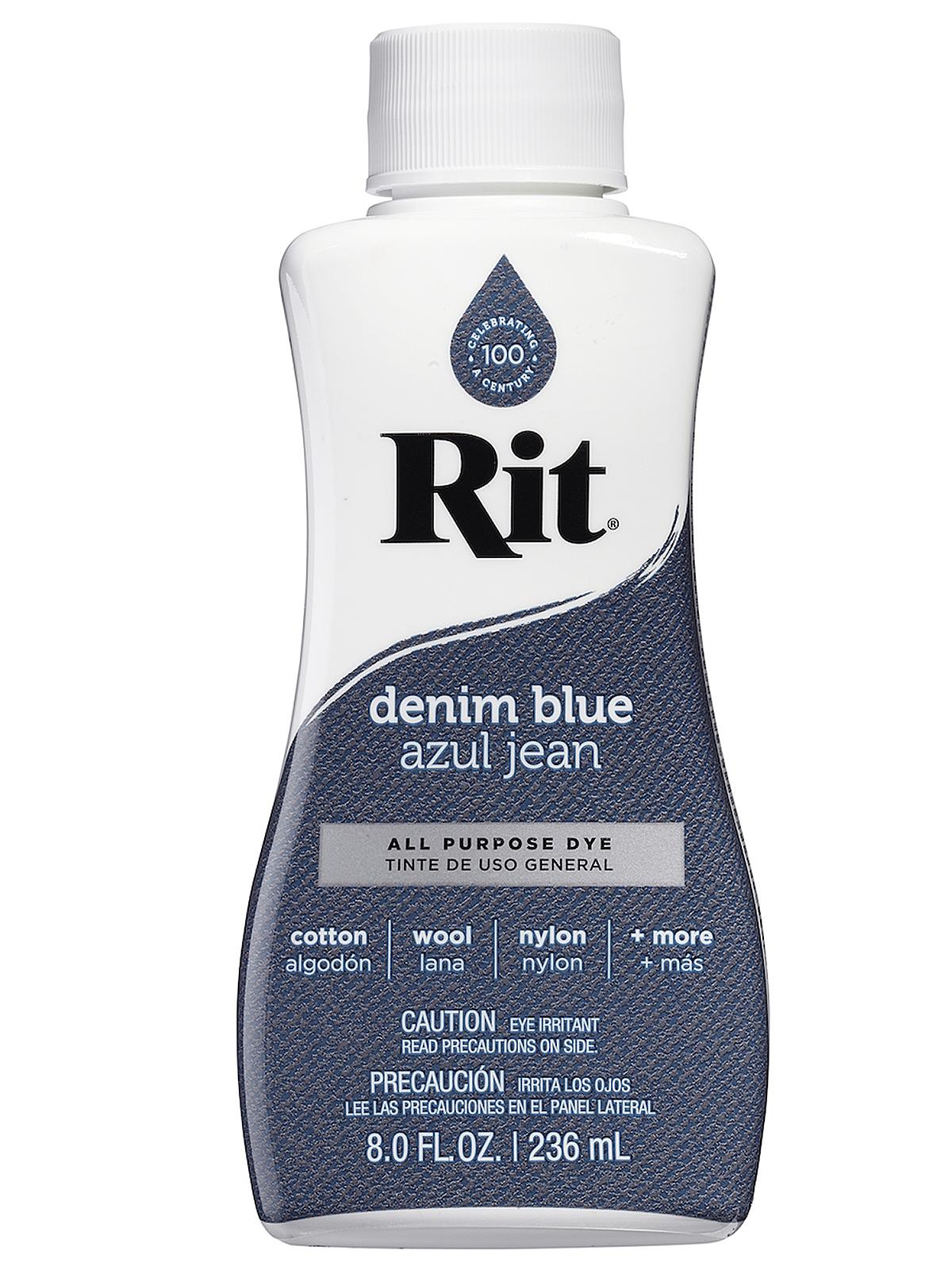 Dyes Denim Blue Liquid 8 Oz. Bottle