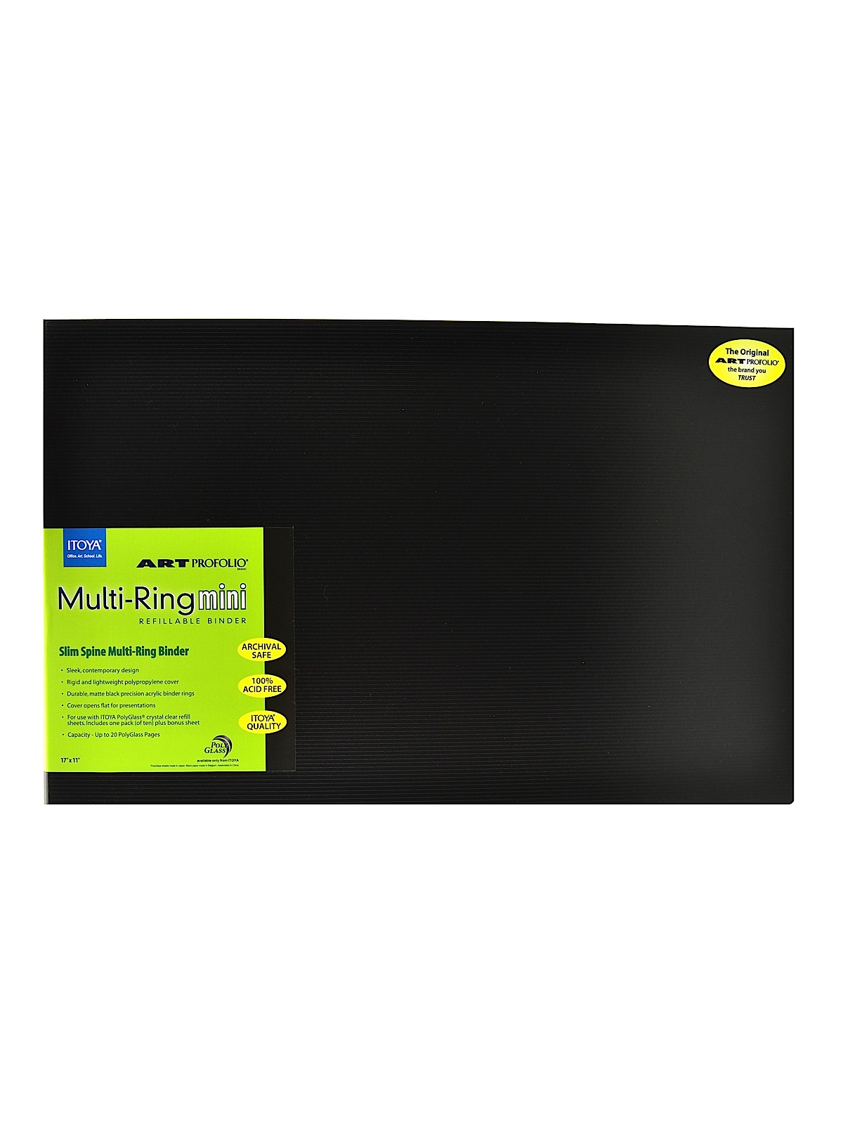 Art Profolio Multi-Ring Binder 17 in. x 11 in. horizontal mini binder