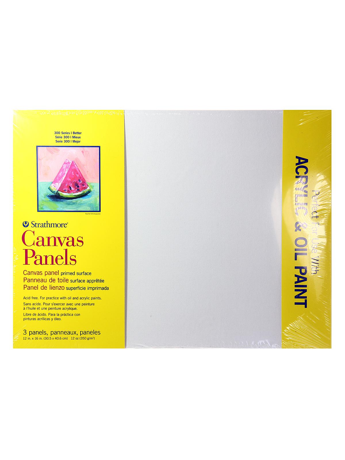 Canvas Panels 12 in. x 16 in. pack of 3