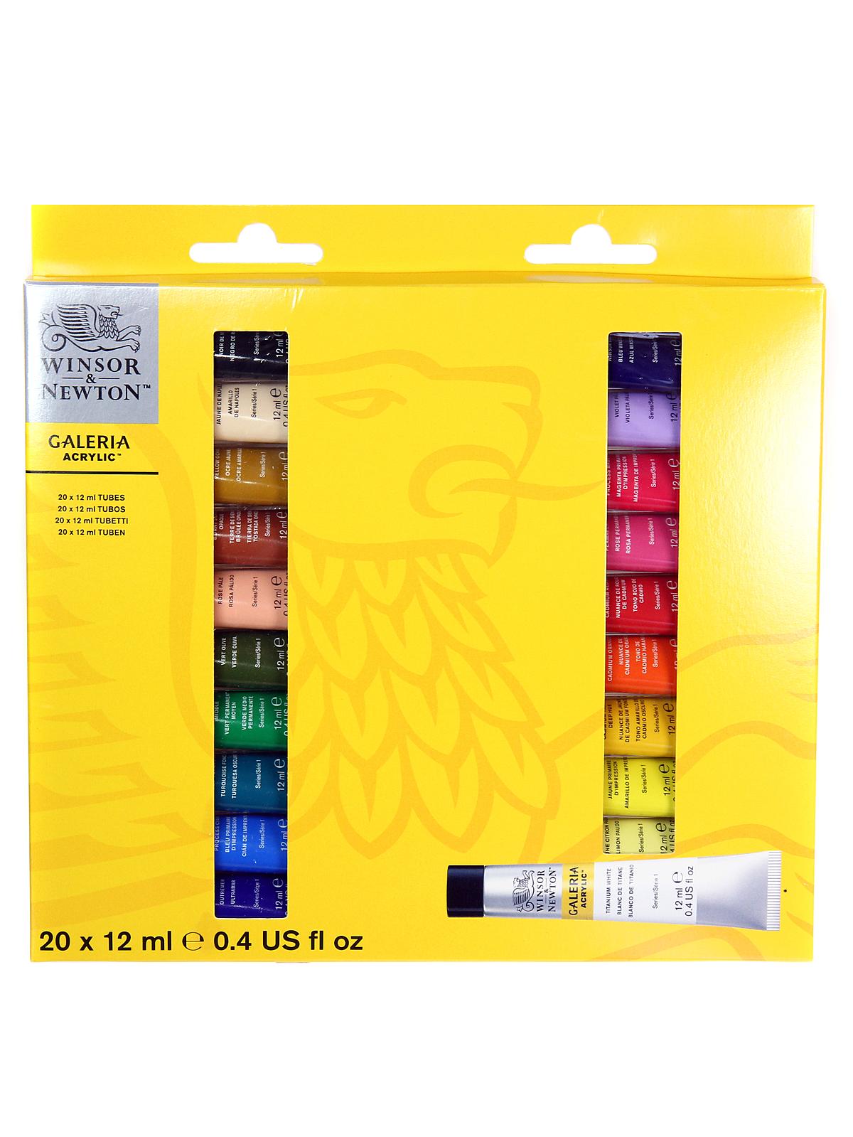 Galeria Acrylic Colour Introduction to Fine Art Sets 12 ml tube 20 colors