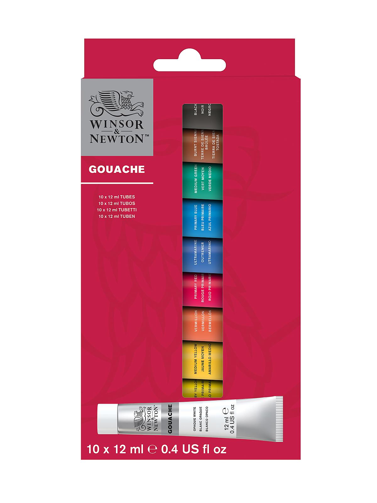 Gouache Colour Introduction to Fine Art Sets 12 ml tube 10 colors