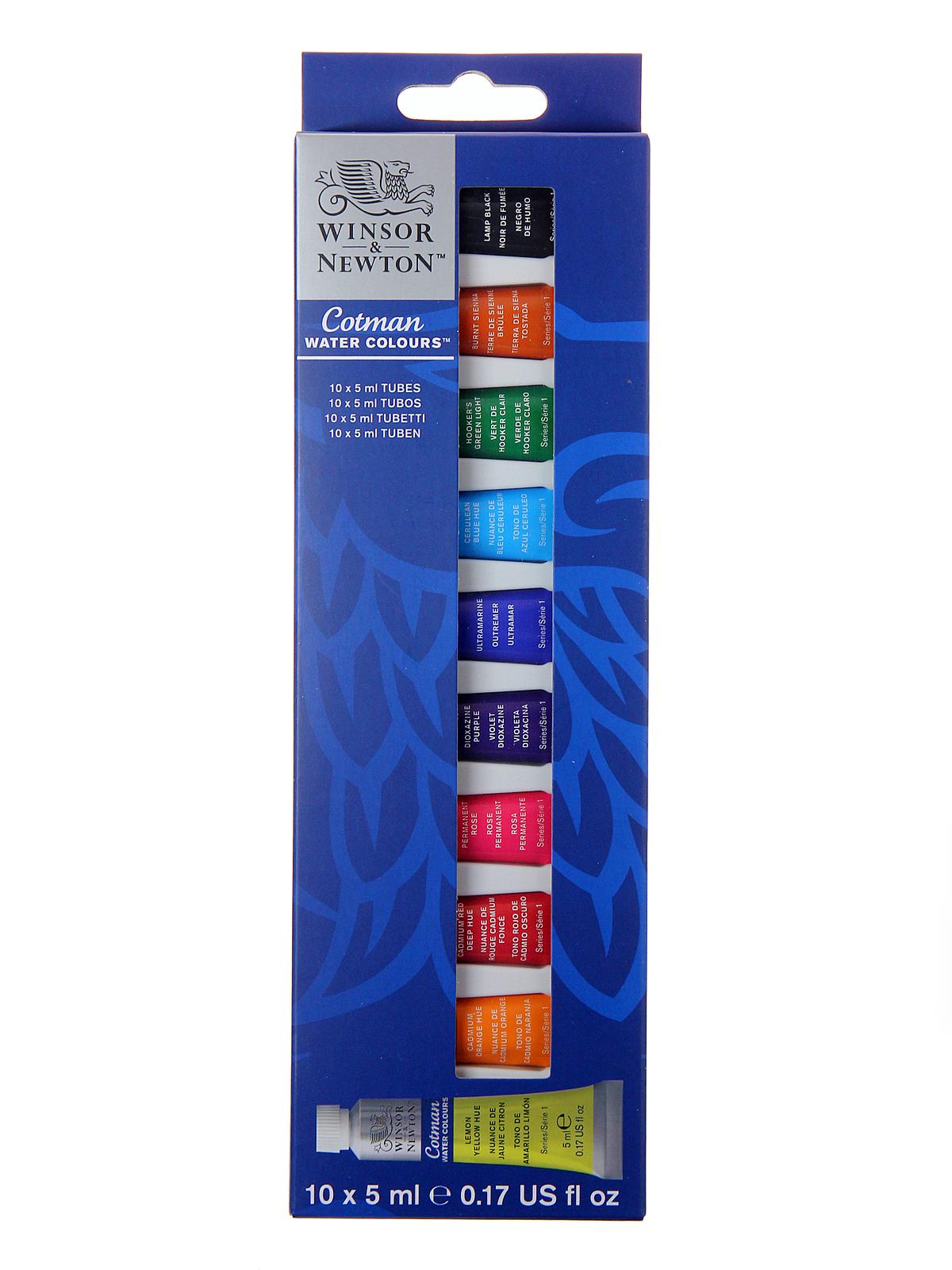 Cotman Watercolour Introduction to Fine Art Sets 5 ml tube 10 colors