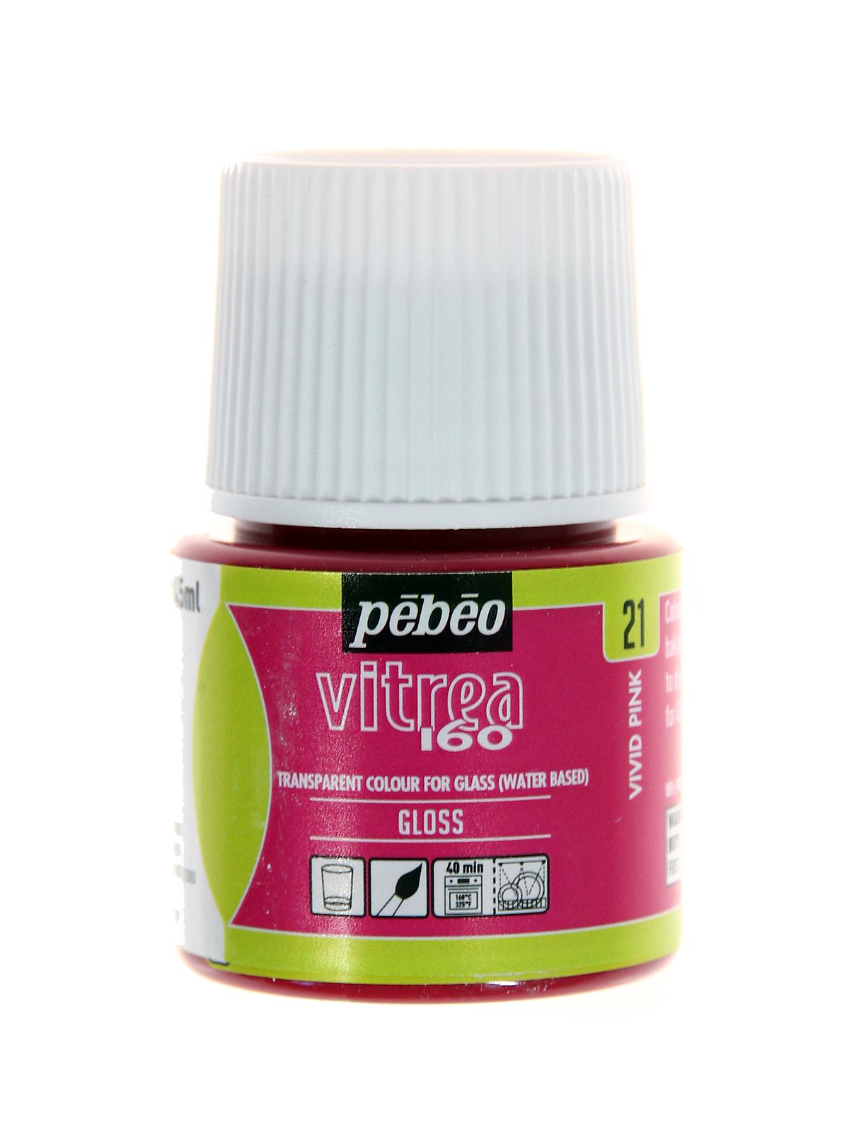 Vitrea 160 Glass Paint Vivid Pink Gloss 45 Ml