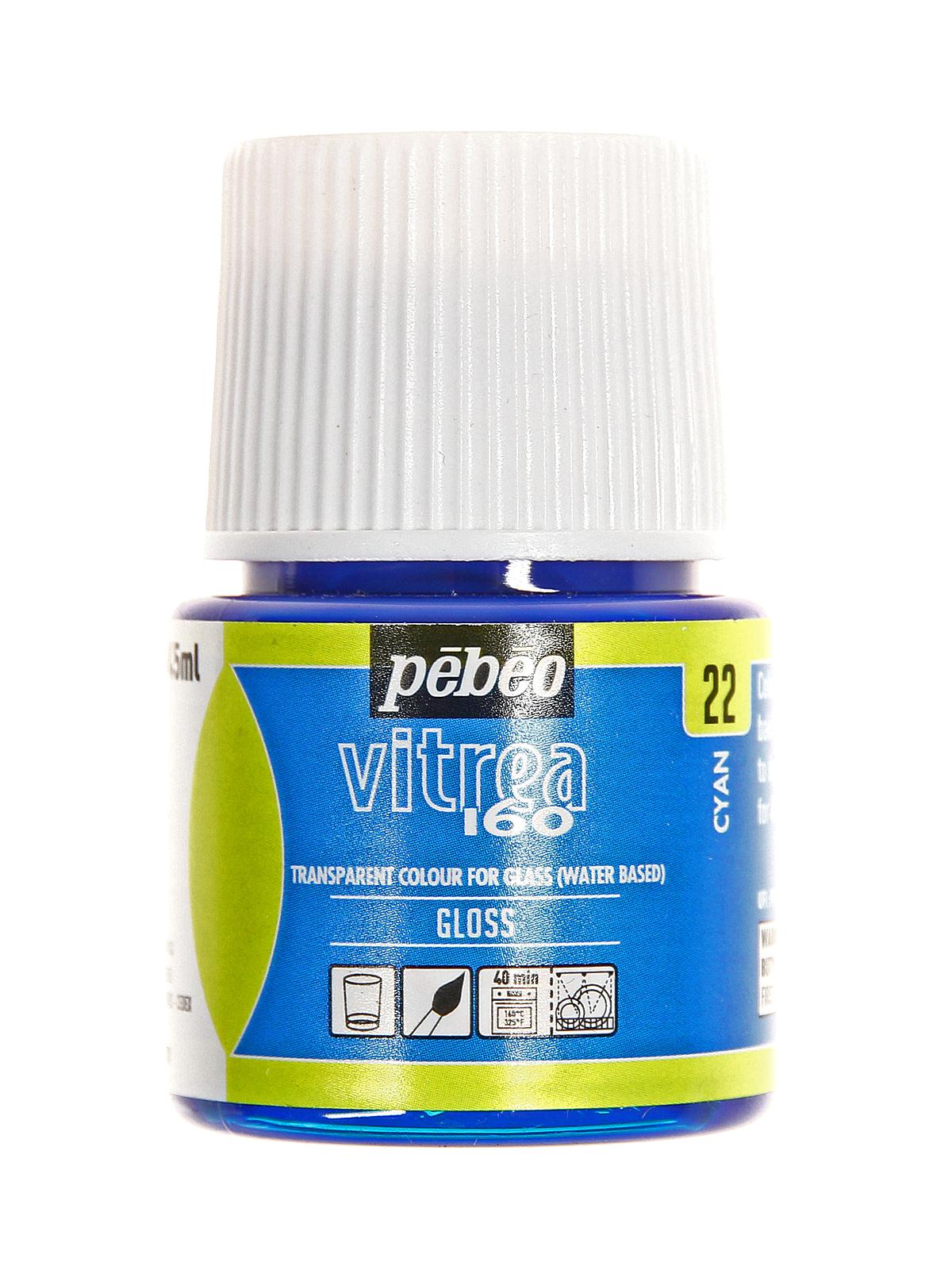 Vitrea 160 Glass Paint cyan gloss 45 ml