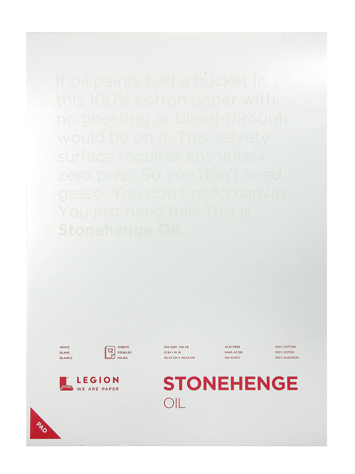 Stonehenge Oil Paper Pads 12 In. X 16 In.