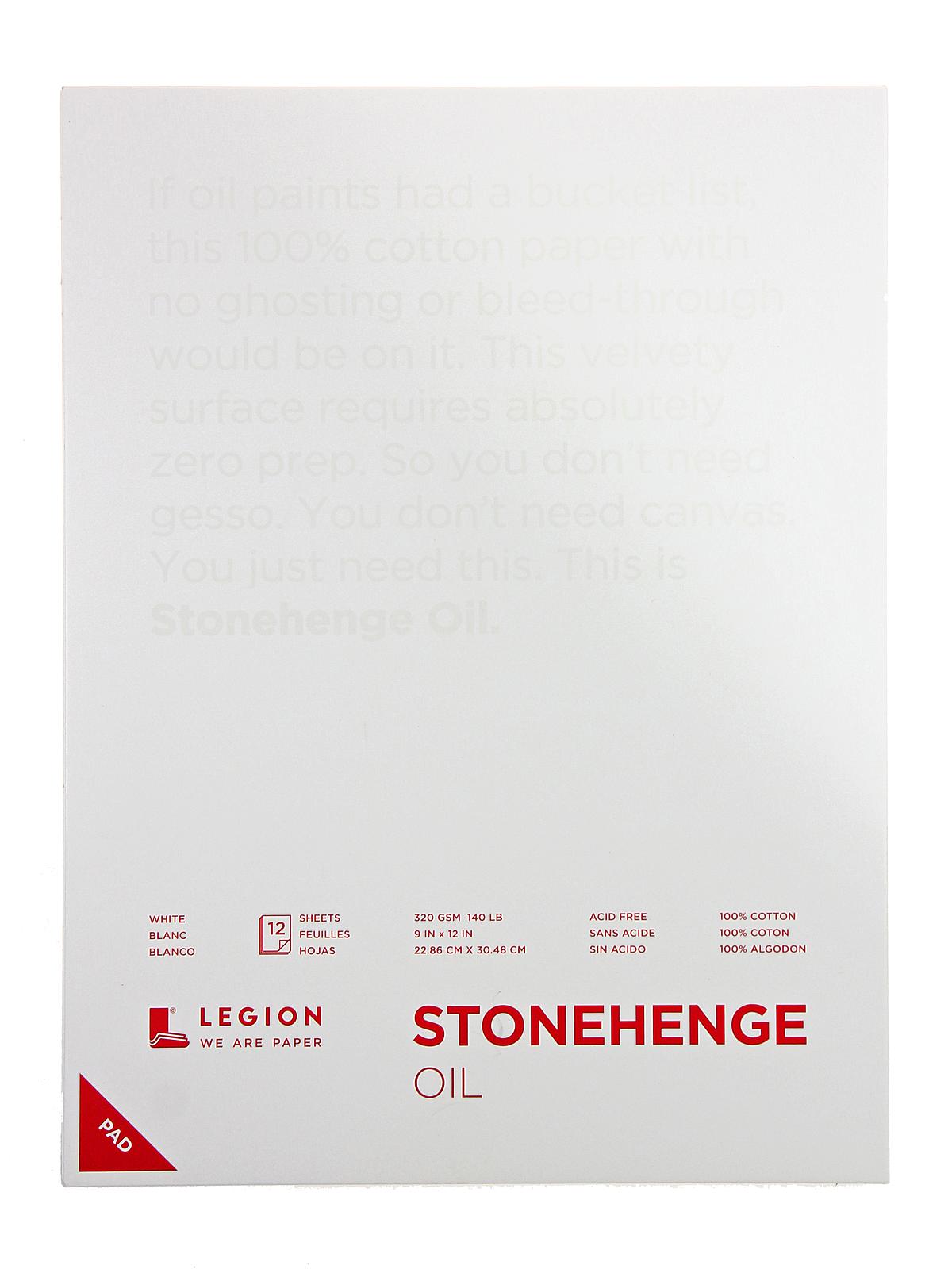 Stonehenge Oil Paper Pads 9 In. X 12 In.