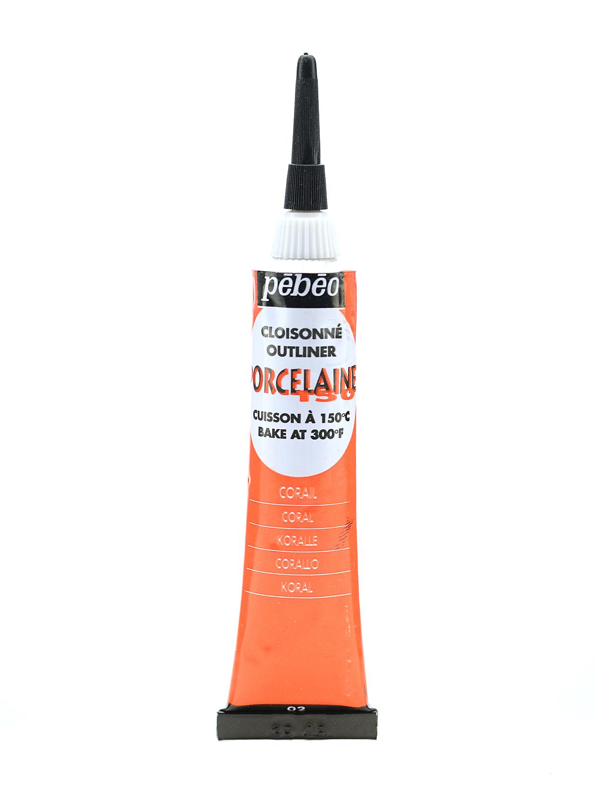 Porcelaine 150 China Paint Outliners coral red 20 ml