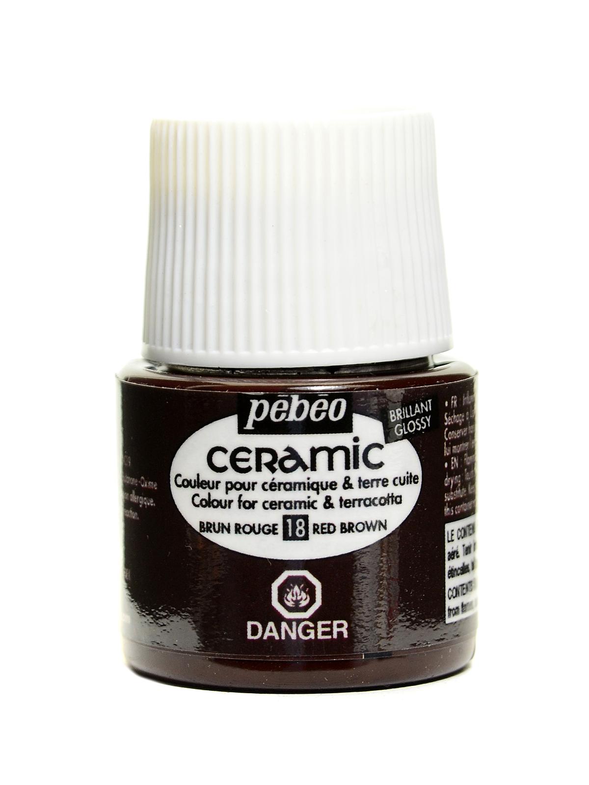 Ceramic Air Dry China Paint Red Brown 45 Ml