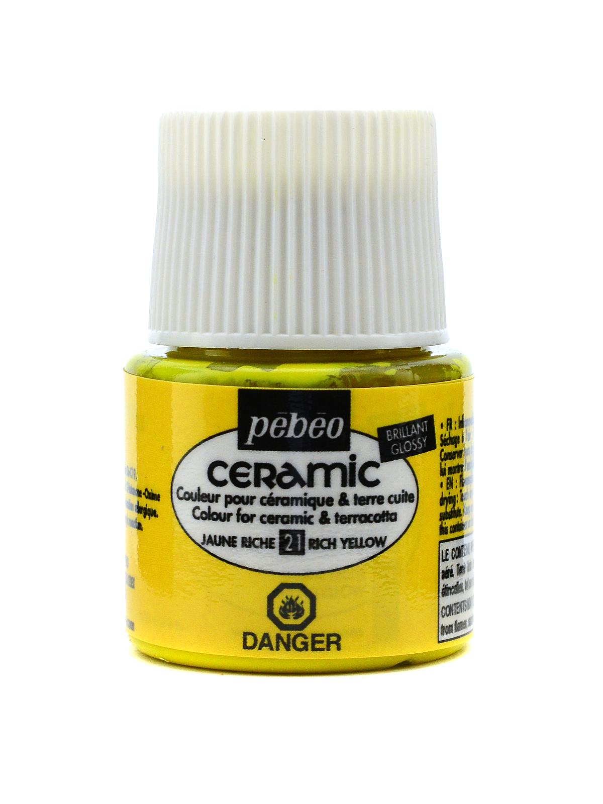 Ceramic Air Dry China Paint Rich Yellow 45 Ml