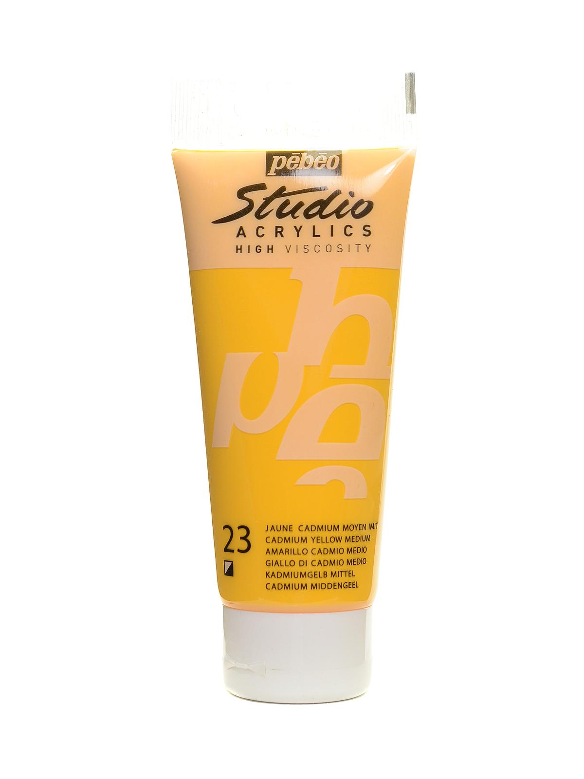 Studio Acrylic Paint Cadmium Yellow Medium 100 Ml