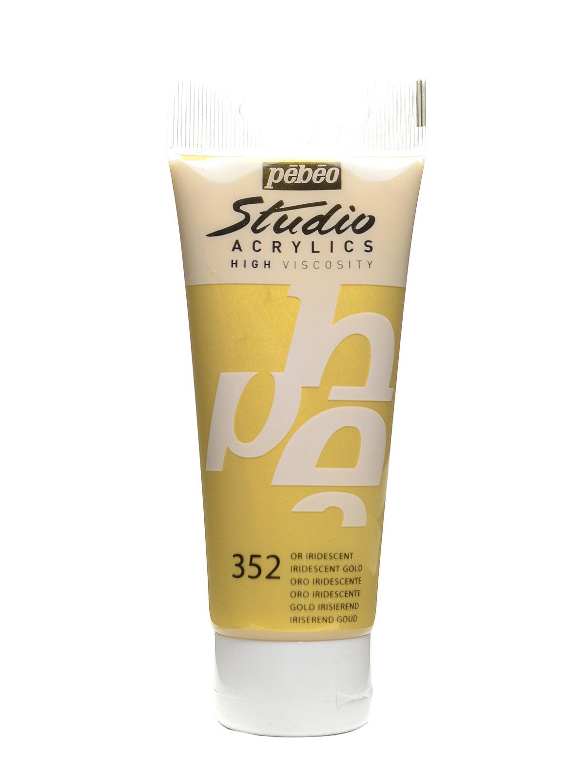 Studio Acrylic Paint Iridescent Gold 100 Ml